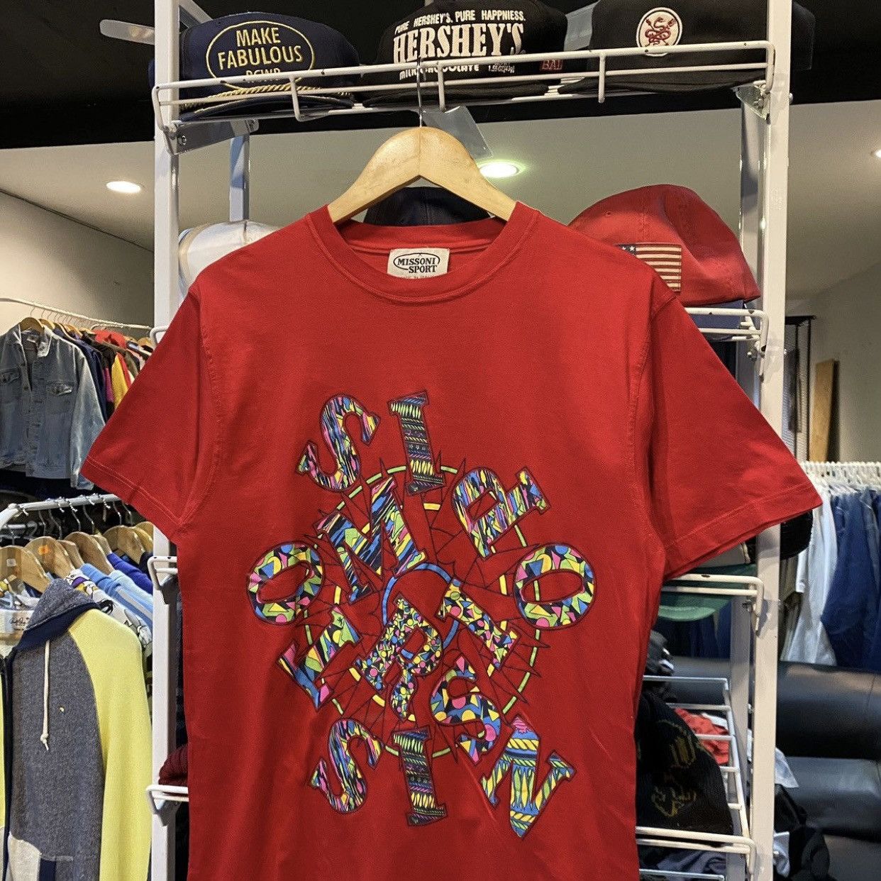 Missoni VINTAGE‼️Missoni Sport Red Tee Made In Italy Size US M / EU 48-50 / 2 - 3 Thumbnail
