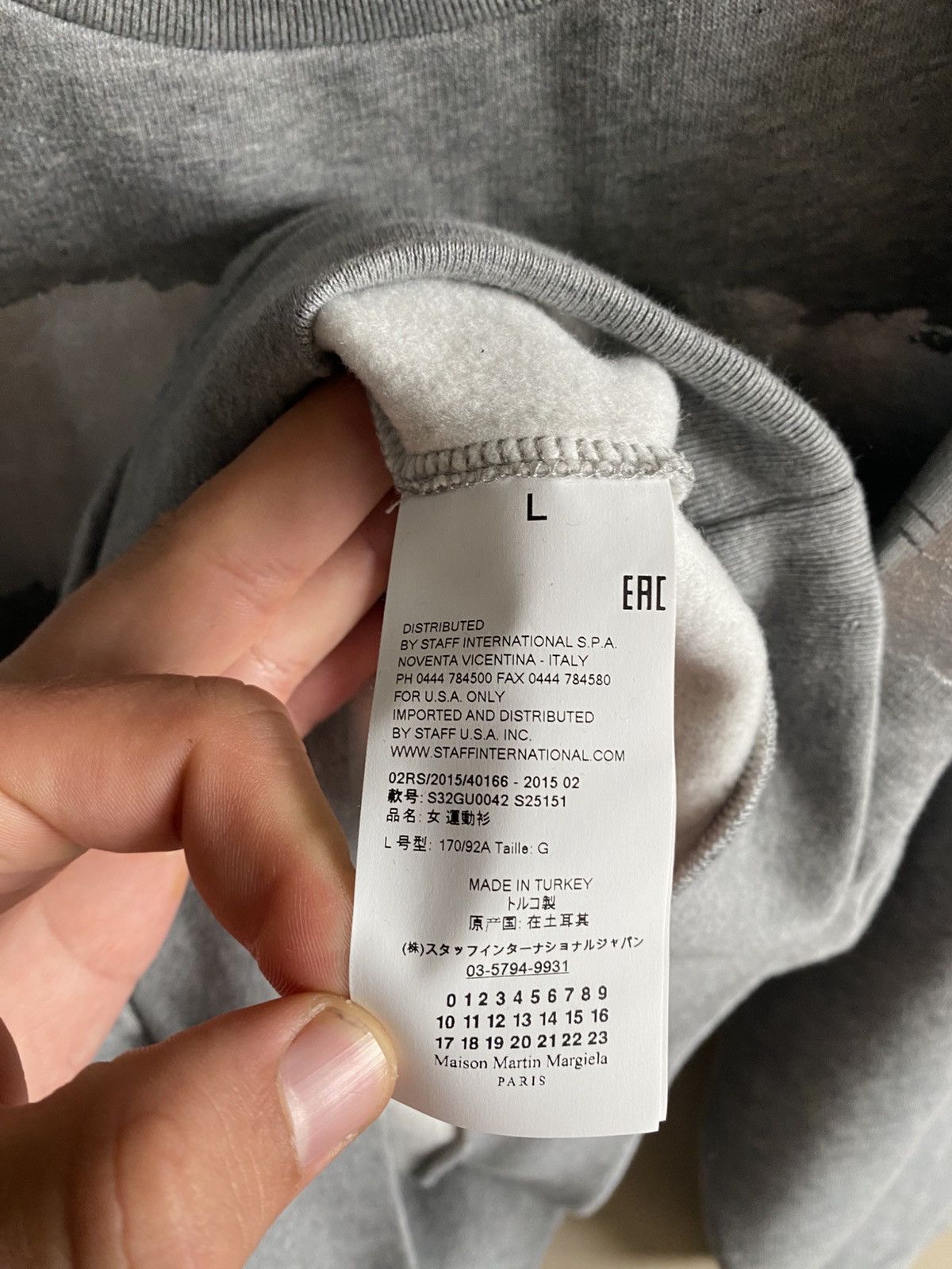 Maison Margiela Maison Margiela Printed Silver Logo Sweatshirt Size US L / EU 52-54 / 3 - 6 Thumbnail