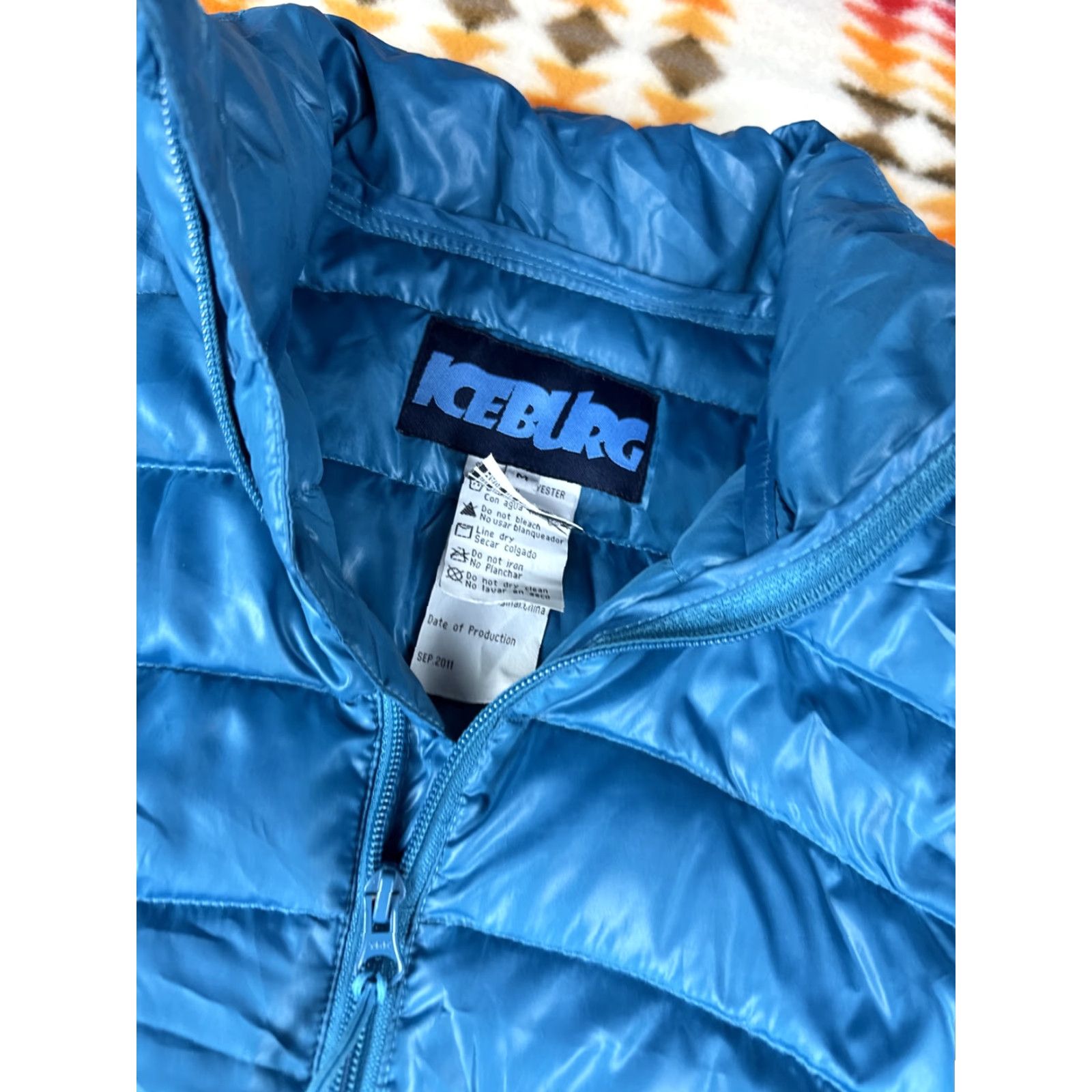 Altea VINTAGE Women’s Iceburg Down Puffer Jacket Regular Size M Teal Blue Full Zip Long Sleeve Size M / US 6-8 / IT 42-44 - 2 Thumbnail
