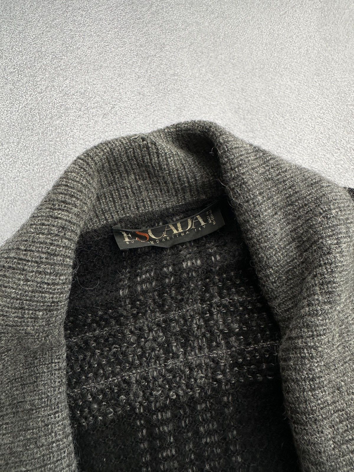 Escada × Vintage VTG Escada by Margaretha Let W-Germany Wool Cardigan Sweater Size L / US 10 / IT 46 - 6 Thumbnail
