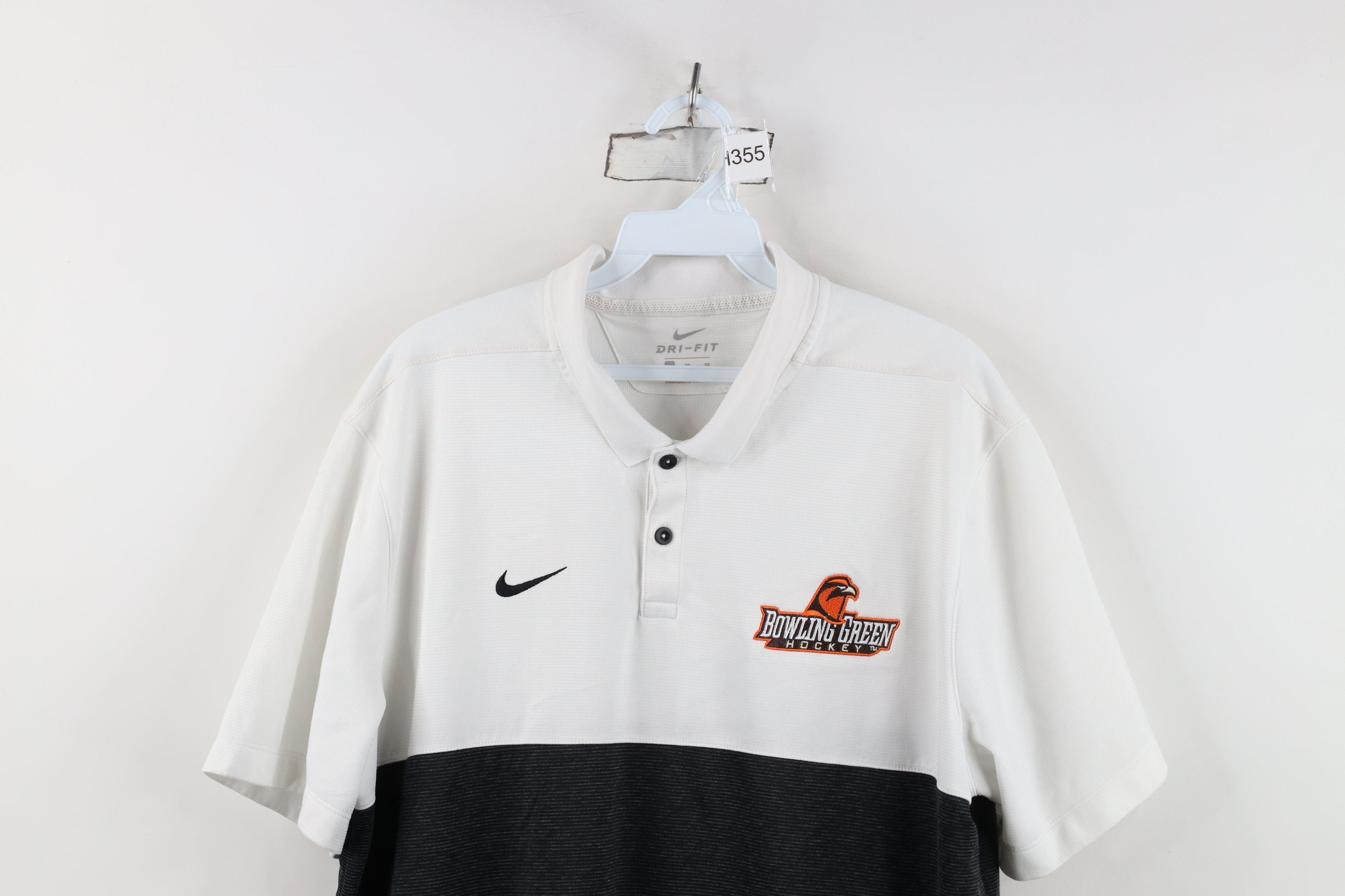 Nike Nike Bowling Green State University Hockey Polo Shirt Stripe Size US XL / EU 56 / 4 - 2 Thumbnail