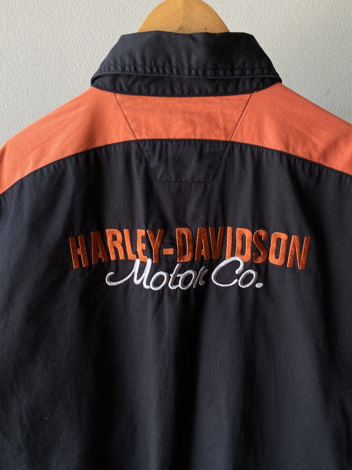 Harley Davidson Harley Davidson Black & Orange Staff Shirt Size US XL / EU 56 / 4 - 13 Thumbnail