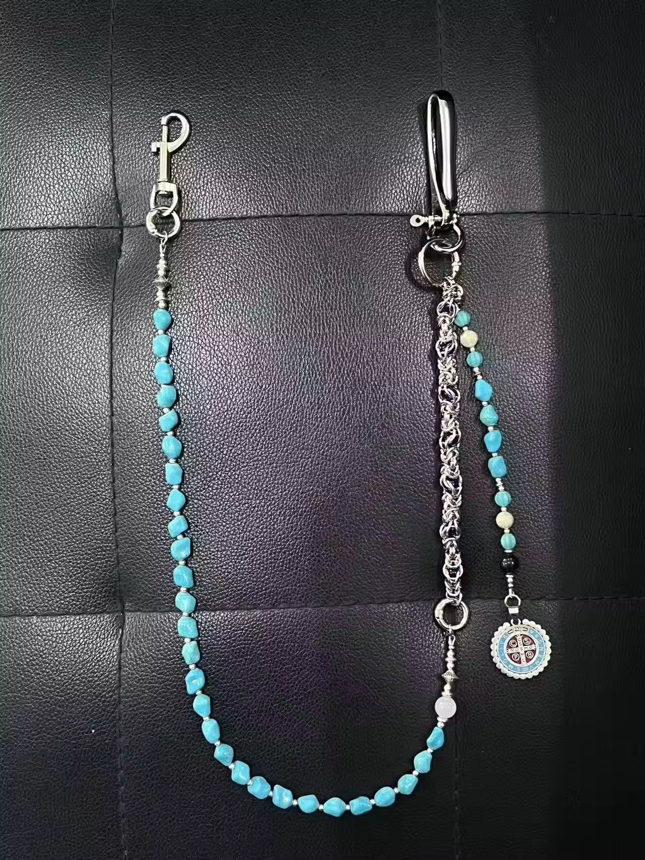 Jewelry Peacock Turquoise American Punk Style Waist Pants Chain Size ONE SIZE - 1 Thumbnail