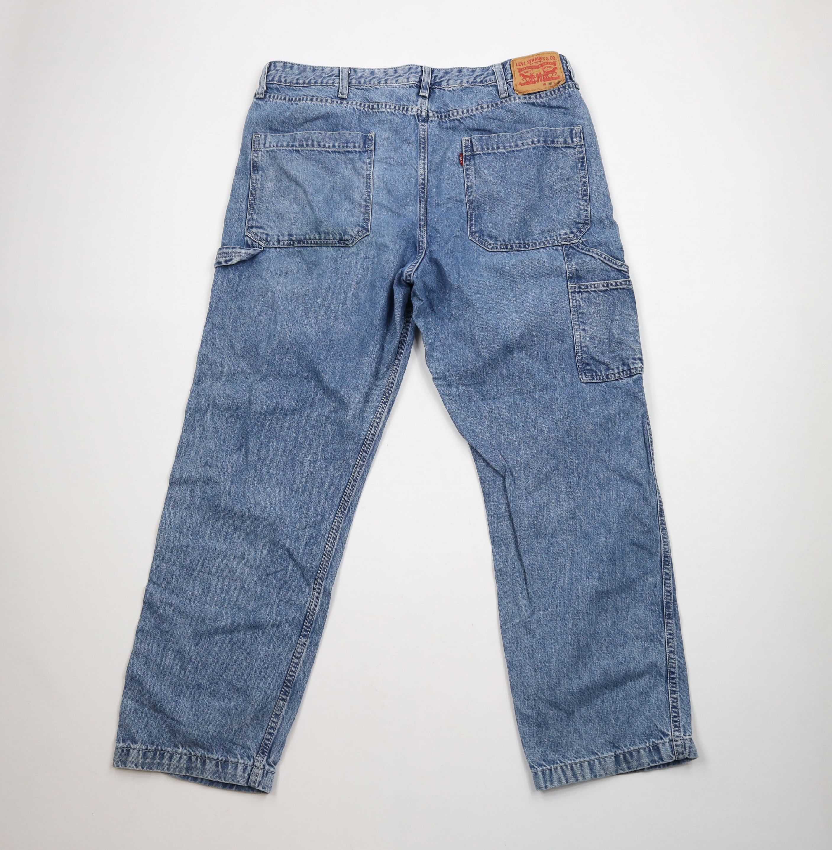 Levi's × Vintage Vintage Y2K Levis Relaxed Fit Dungaree Denim Jeans Blue Size US 38 / EU 54 - 9 Thumbnail