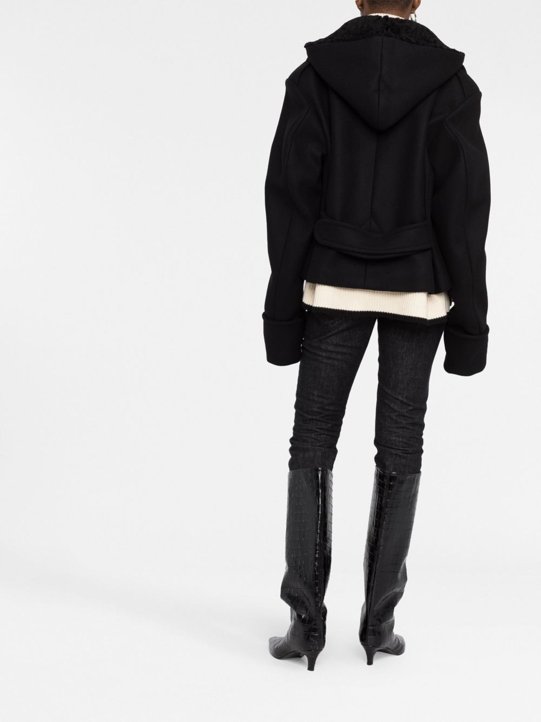 Saint Laurent Paris o1bcso1str1124 Jacket in Black Size S / US 4 / IT 40 - 4 Thumbnail