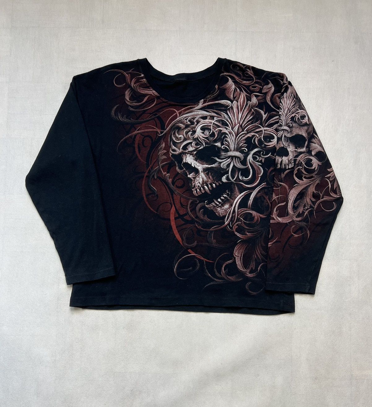 Vintage Longsleeve skull print avant garde vintage 90’s 00’s rare Size US L / EU 52-54 / 3 - 1 Thumbnail
