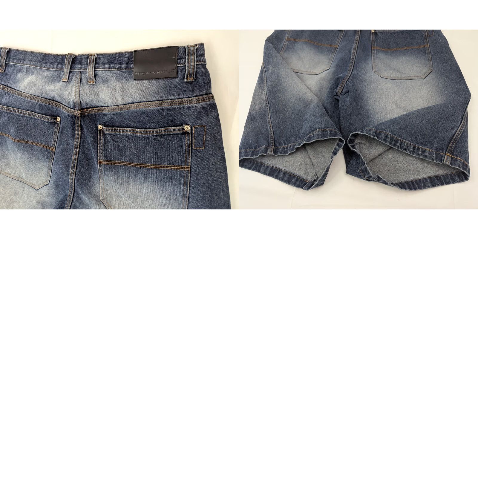 Denime KOMAN Baggy Denim Shorts 38x13 Men Blue Cotton Hip Hop Vintage Vtg Baggy Straight Front Zip Button Pockets 13 Inseam 38 Waist Size US 38 / EU 54 - 9 Thumbnail