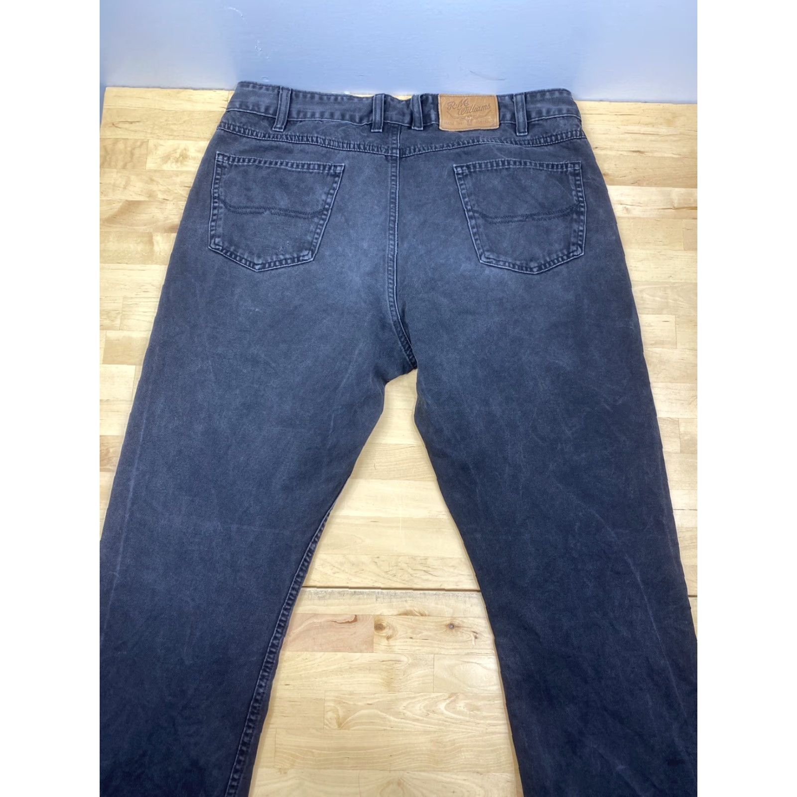 Vintage RM Williams Denim Jeans Mens 34x26 Black Denim Straight Jeans 7288 Regular Men Size US 34 / EU 50 - 3 Thumbnail