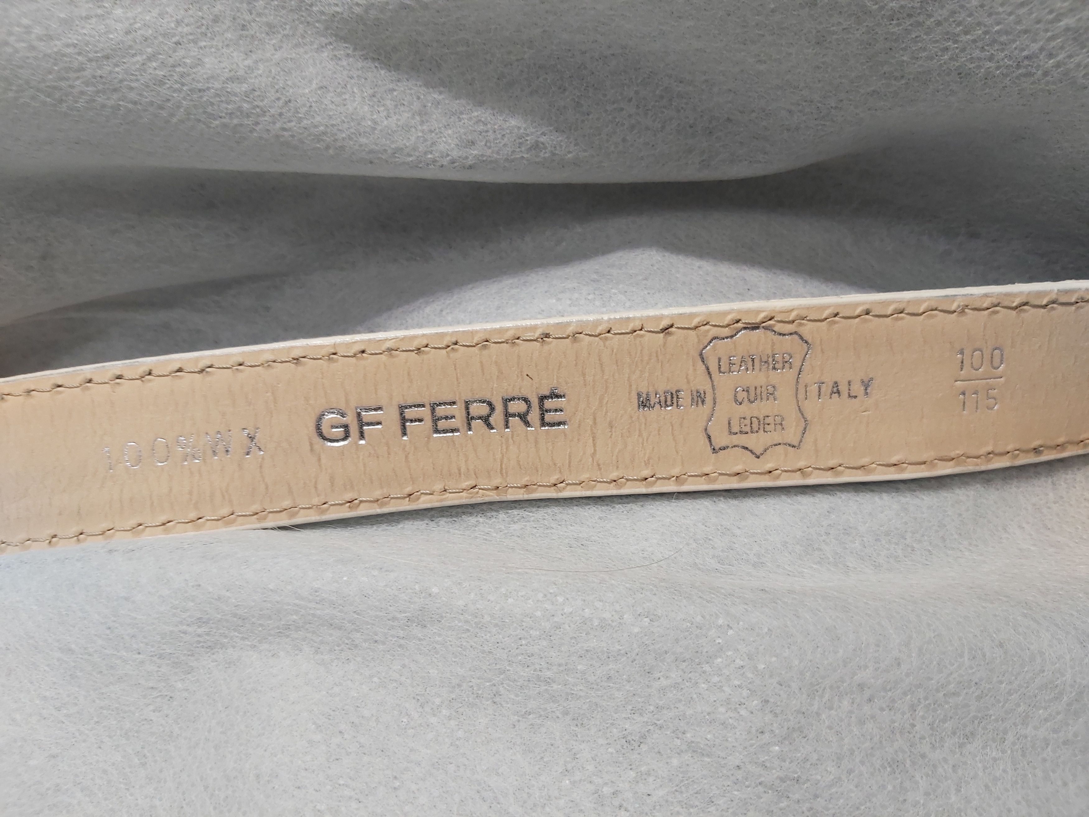 Gianfranco Ferre Gianfranco Ferre belt. Vintage white leather belt rings Size ONE SIZE - 6 Thumbnail