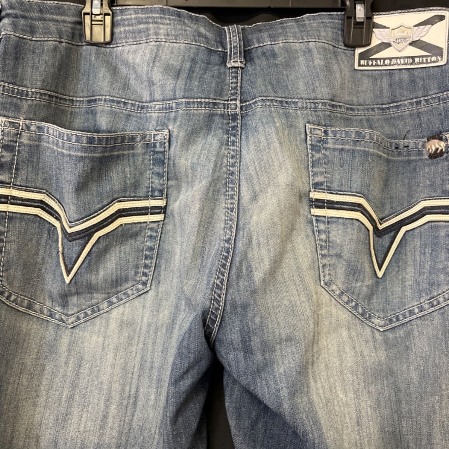 Buffalo David Bitton Buffalo David Button Men's Blue Jeans/Straight Leg 38x32 SKU Size US 38 / EU 54 - 4 Thumbnail