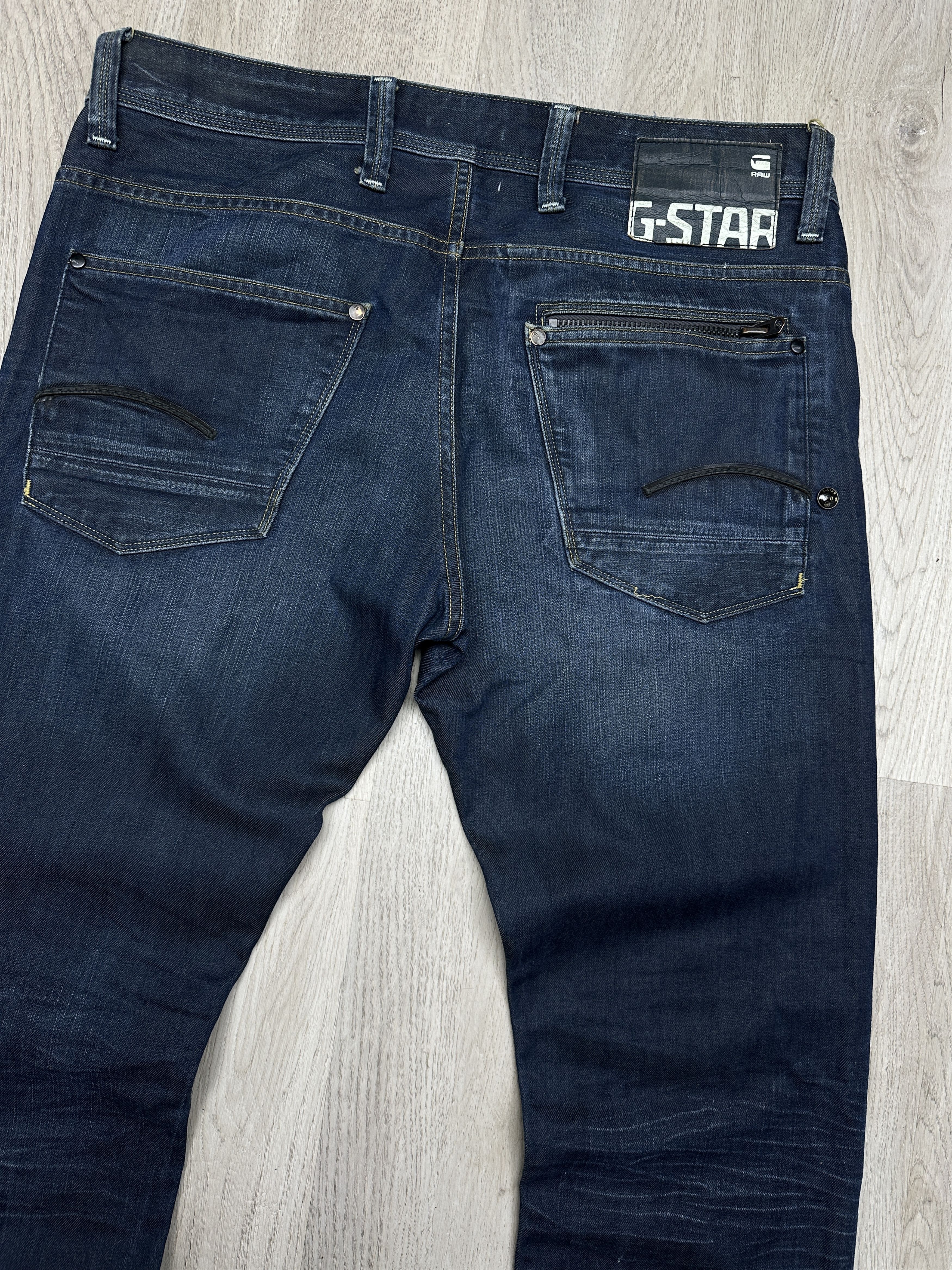 G-Star G Star Raw Mens Attacc Low Straight Denim Pants Jeans Size US 34 / EU 50 - 2 Thumbnail