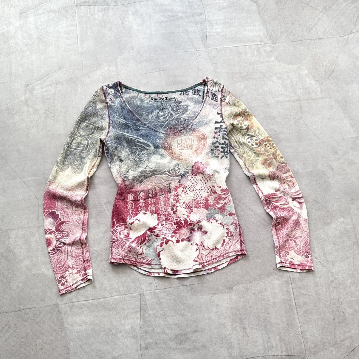Hysteric Glamour × Undercover 00s Japan Floral Long Sleeve T Shirt Cop Copine Style Size L / US 10 / IT 46 - 11 Thumbnail
