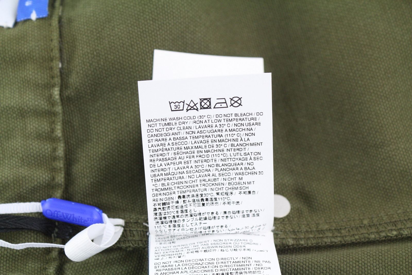 Off-White GARMDYED CANV RELAX W34 Green Button Fly Straight 84399 Size US 34 / EU 50 - 10 Thumbnail