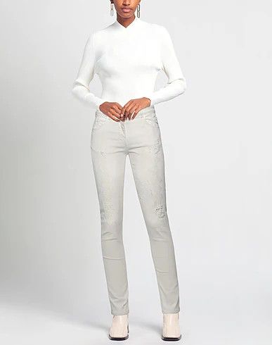 Givenchy o1loc1c0824 Denim Trousers in Cream Size 32" / US 10 / IT 46 - 2 Thumbnail