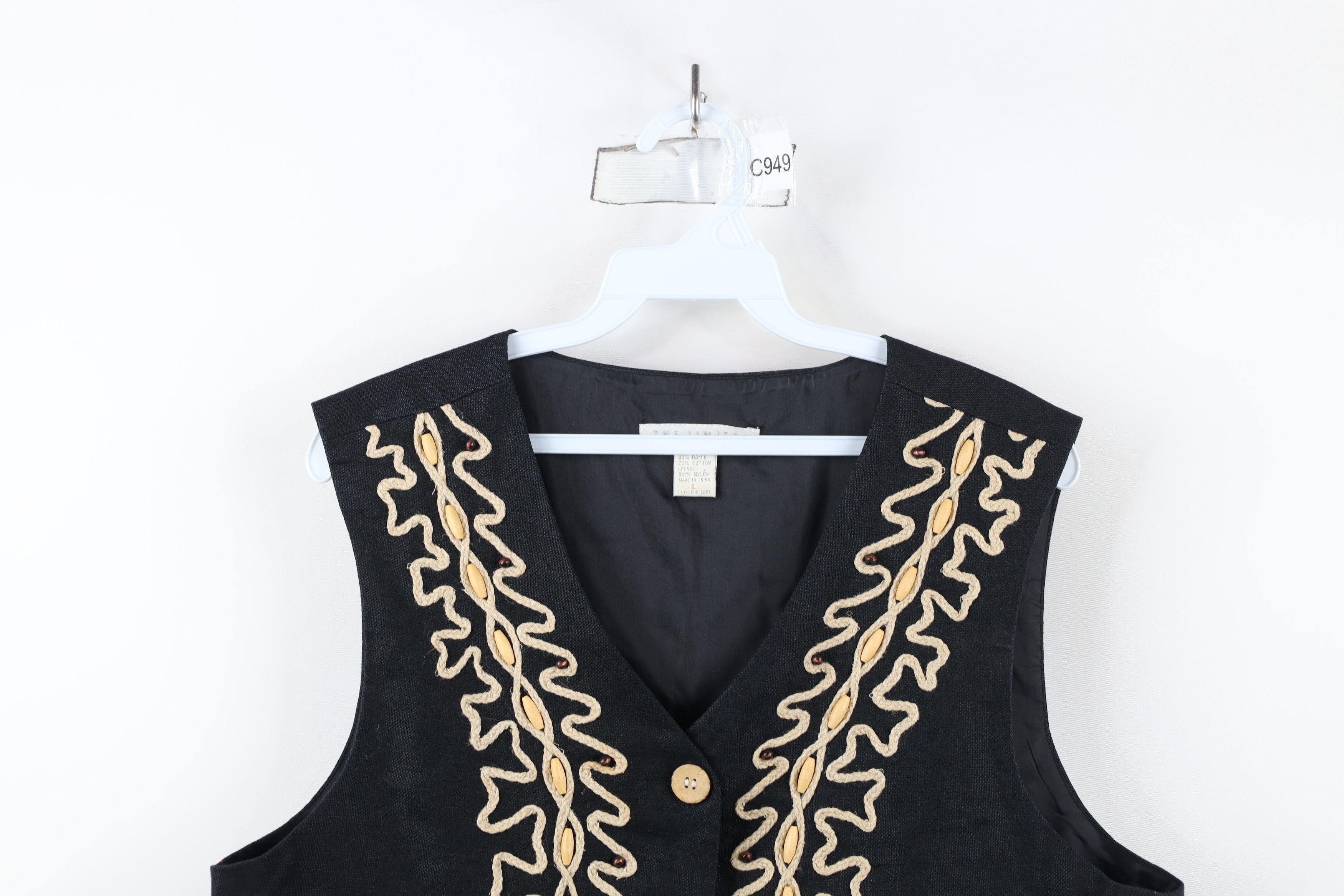 Vintage Vintage 90s Y2K Babydoll Streetwear Beaded Roped Vest Jacket Size L / US 10 / IT 46 - 2 Thumbnail