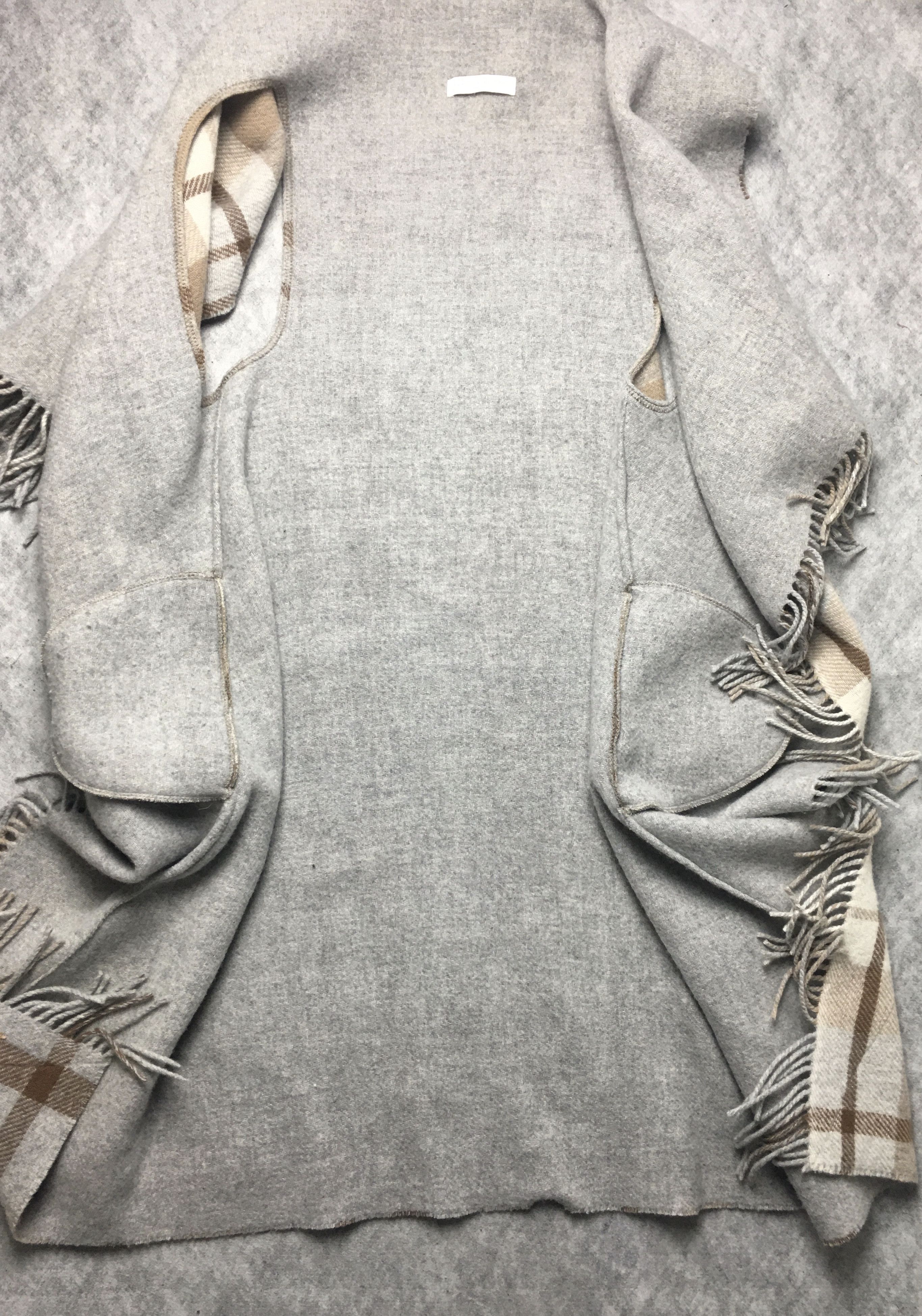 Fabiana Filippi Fabiana Filippi Checked Wool Waistcoat Poncho Grey Beige Size M / US 6-8 / IT 42-44 - 10 Thumbnail