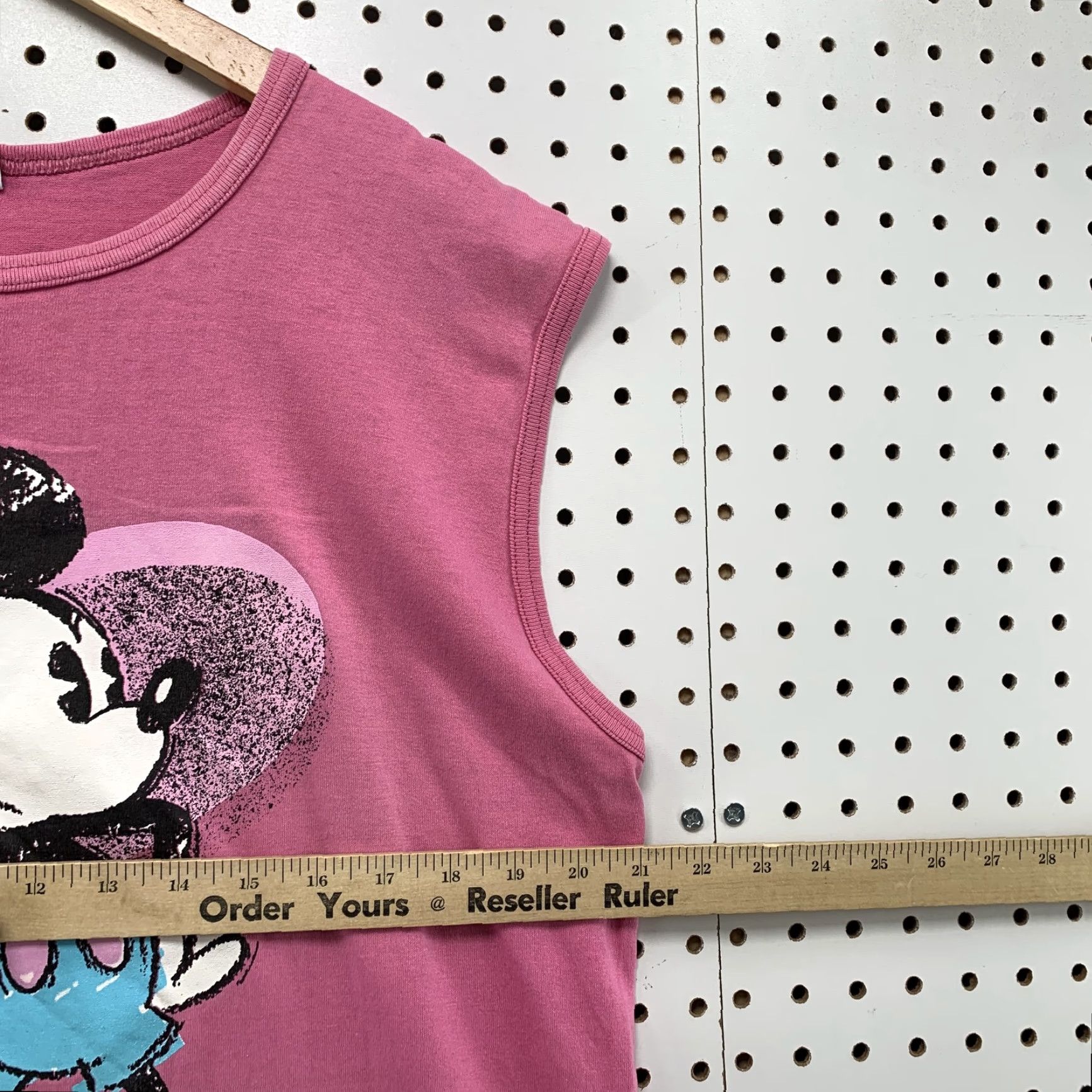 Disney VINTAGE Mickey Mouse Disney Shirt Pink XL Womens Tank Sleeveless 80s Graphic Print Size L / US 10 / IT 46 - 4 Thumbnail