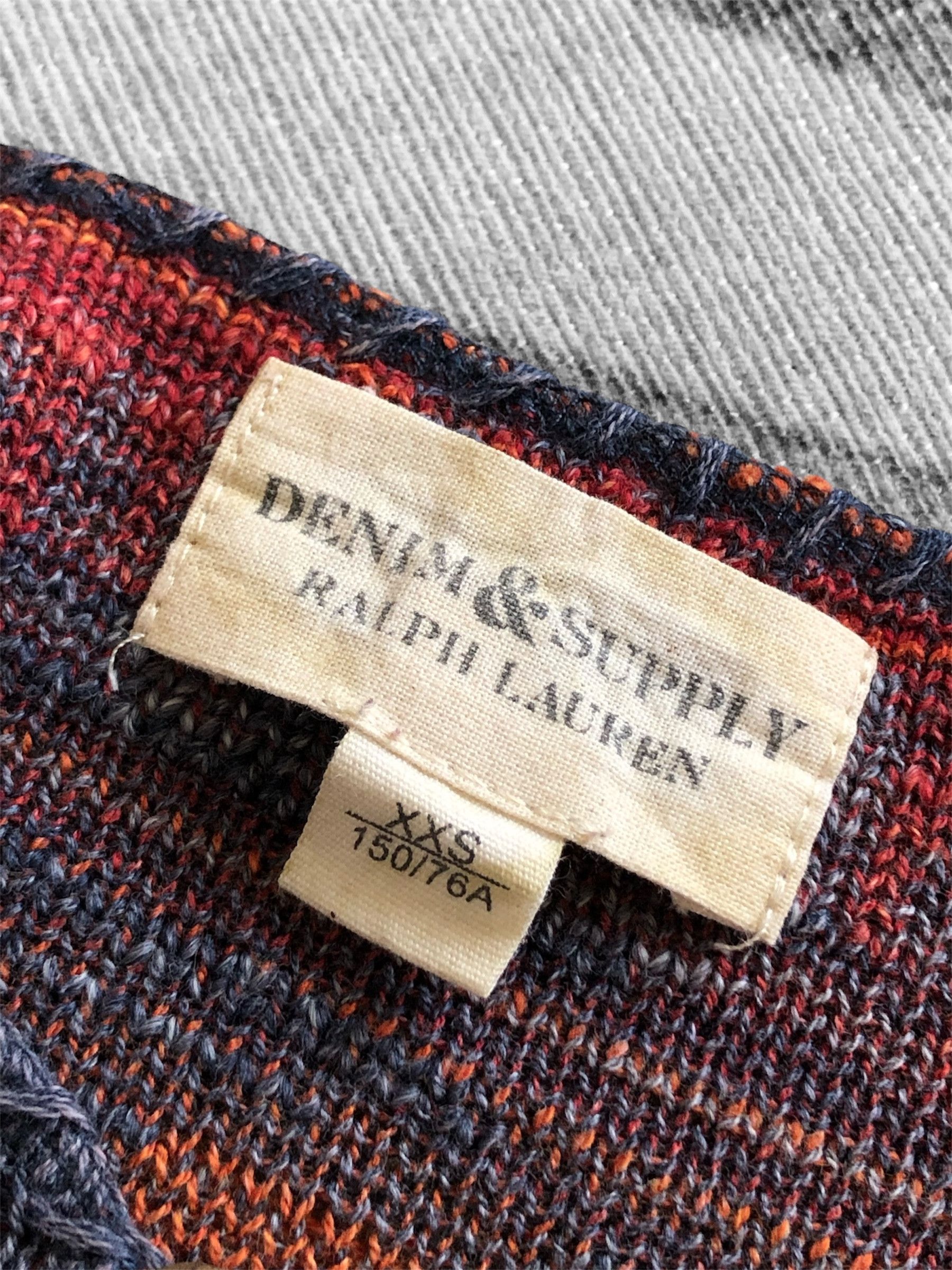 Denim & Supply Ralph Lauren SOUTHWESTERN GEOMETRIC HENLEY KNIT SWEATER Size XXS / US 00 / IT 34 - 5 Thumbnail