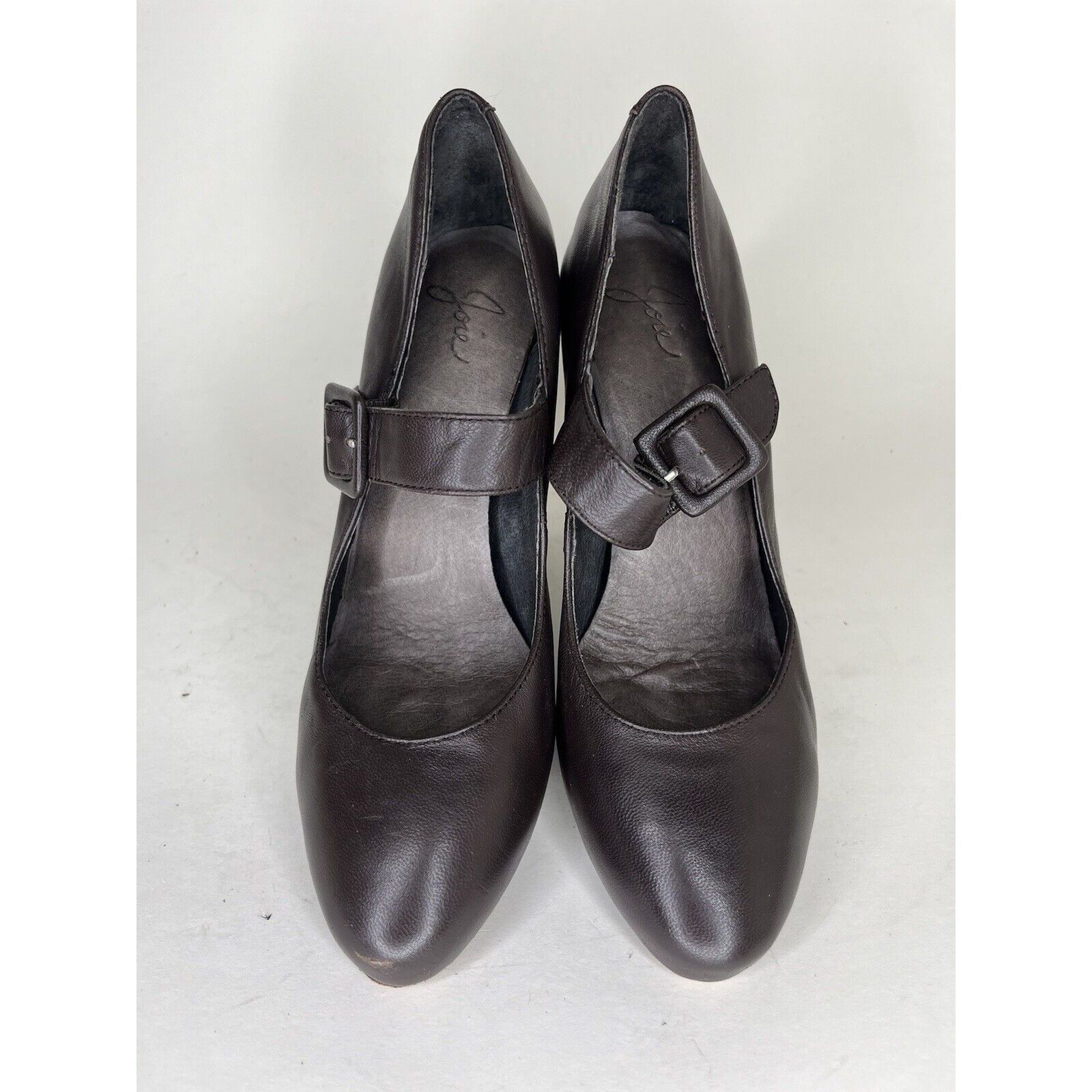 Joie Joie Brown Leather Mary Jane Strap Wooden Pump Heel Shoes Wo Size US 6 / IT 36 - 14 Thumbnail