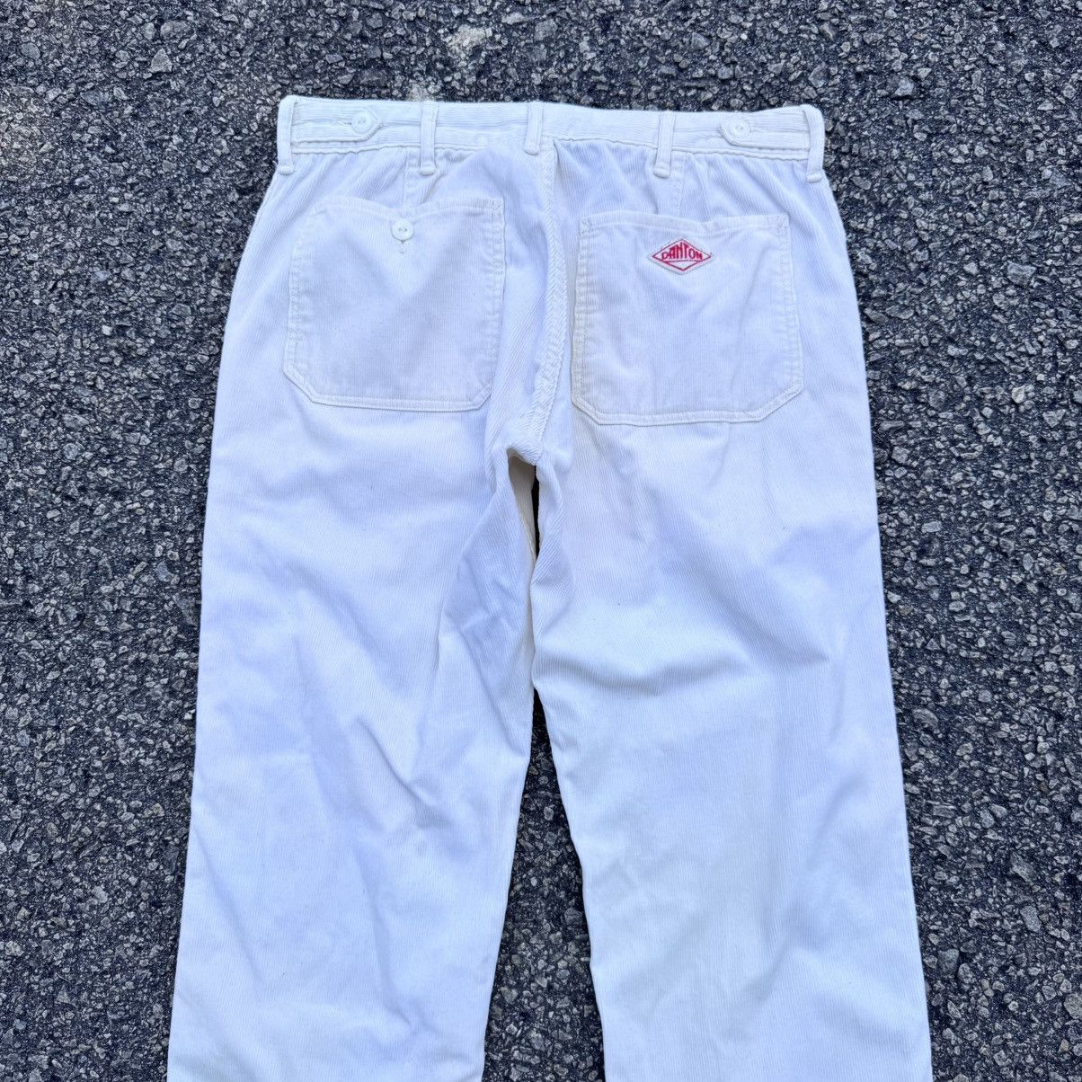 Danton Vintage Danton White Corduroy Fatigue Pants Size US 29 - 7 Thumbnail