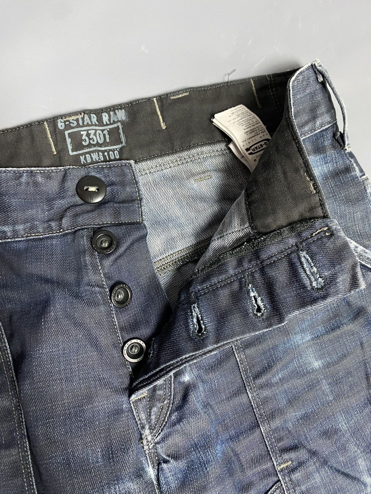 G-Star Mens G-Star Fire Elwood Narrow Jeans Dark Wash Biker W29 L32 Size US 29 - 15 Thumbnail