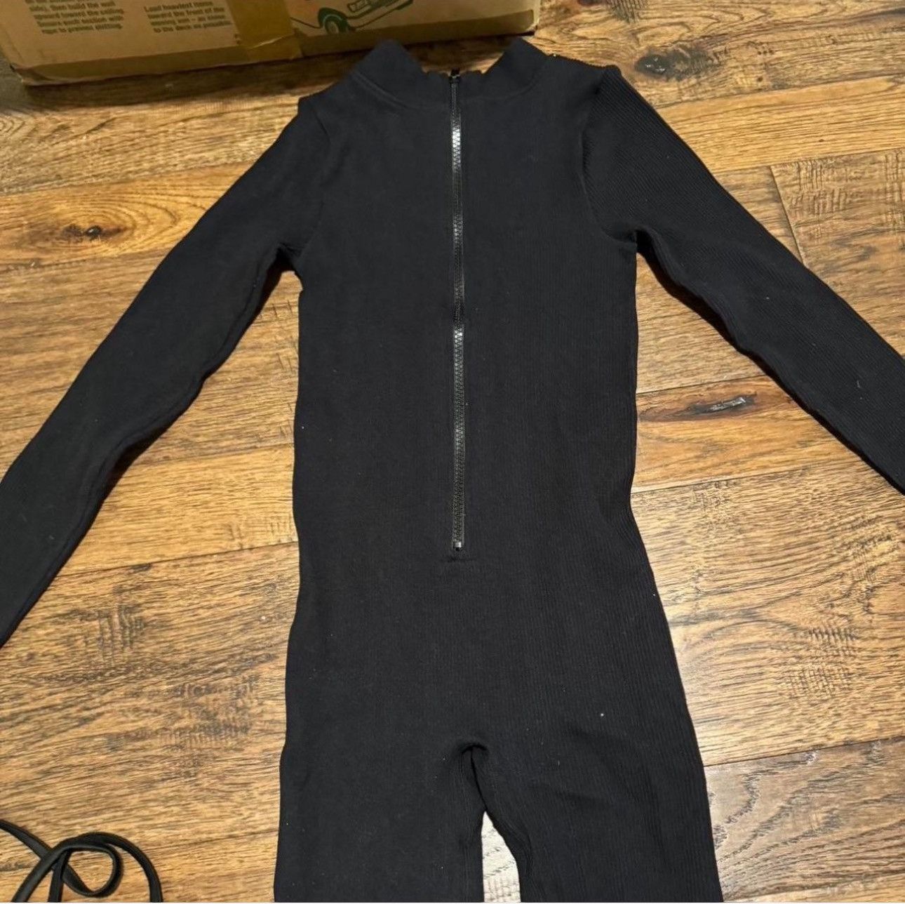PrettyLittleThing Black Sport Seamless Ribbed Unitard Romper Size S / US 4 / IT 40 - 2 Thumbnail