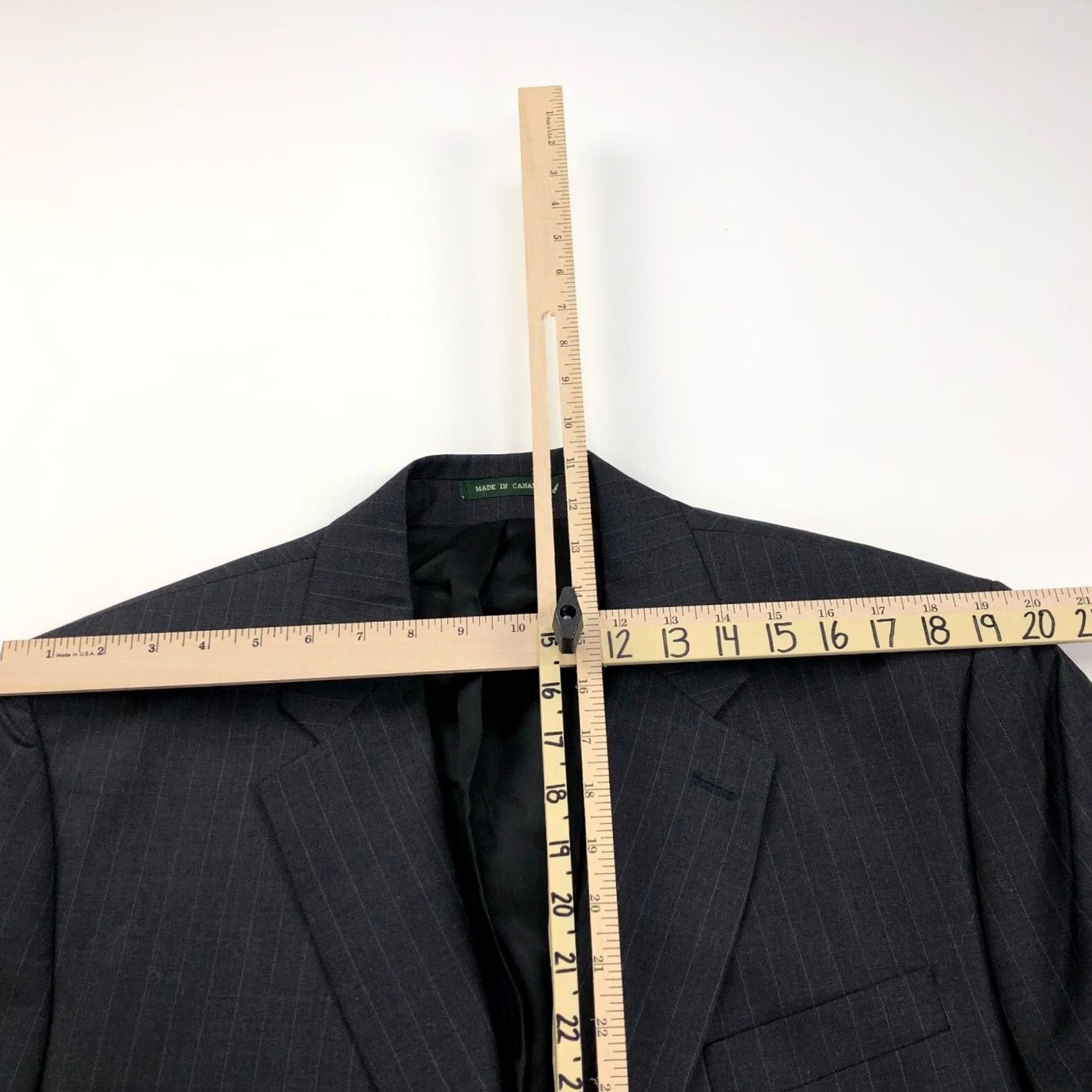 Ralph Lauren Lauren Ralph Lauren Green Label 44R Wool Two Button Sport Coat Jacket Striped Notch Lapel Men’s 100% Wool Suit Coat Outerwear Size 44R - 5 Thumbnail