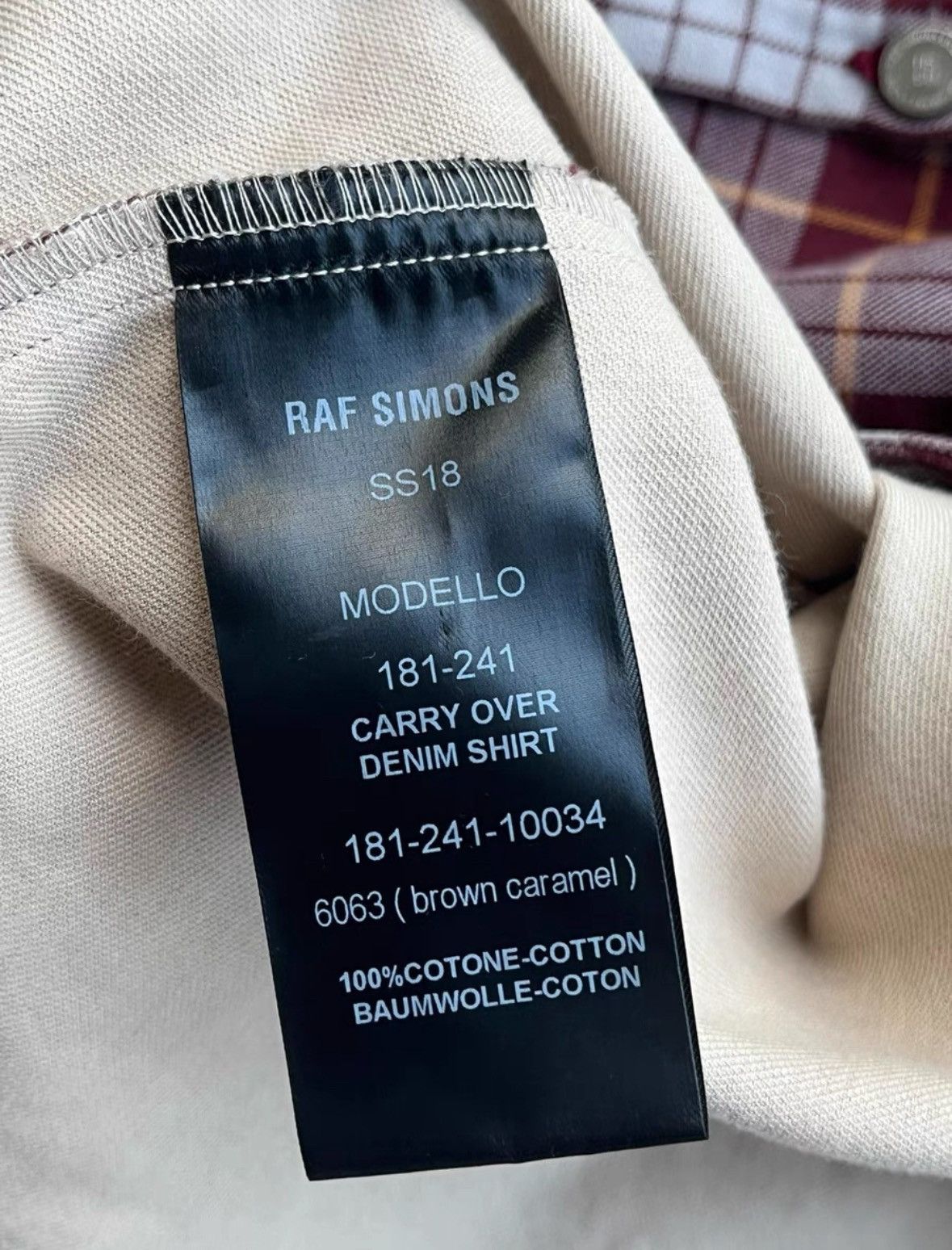 Raf Simons Raf Simons 18ss plaid label shirt 2412-Nextarrow Size US M / EU 48-50 / 2 - 7 Thumbnail