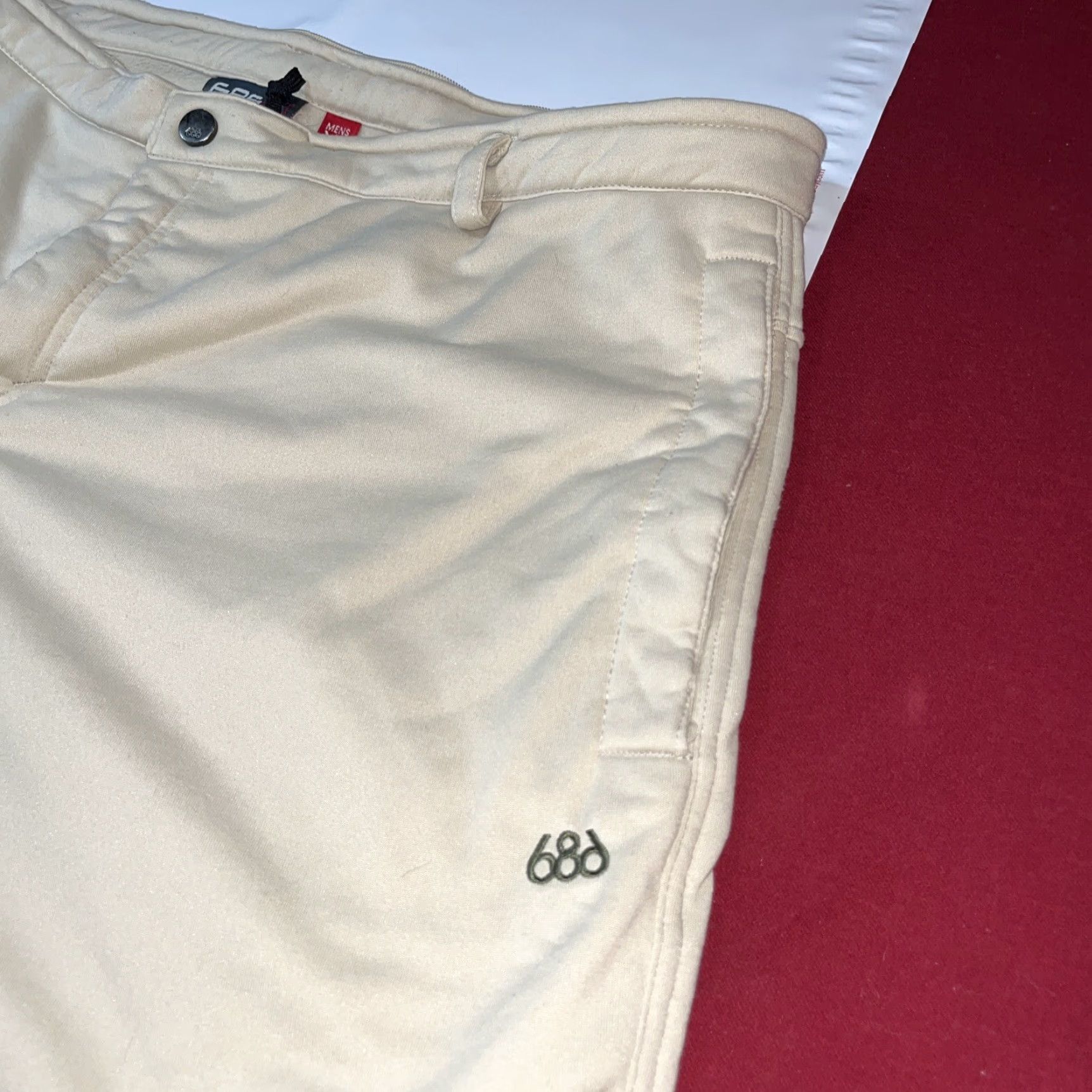 686 VINTAGE 686 TAN Shorts Mens XL SOFT Polyester SNAP FLY outdoor Snap Pockets 13” inseam XL Size US 36 / EU 52 - 4 Thumbnail