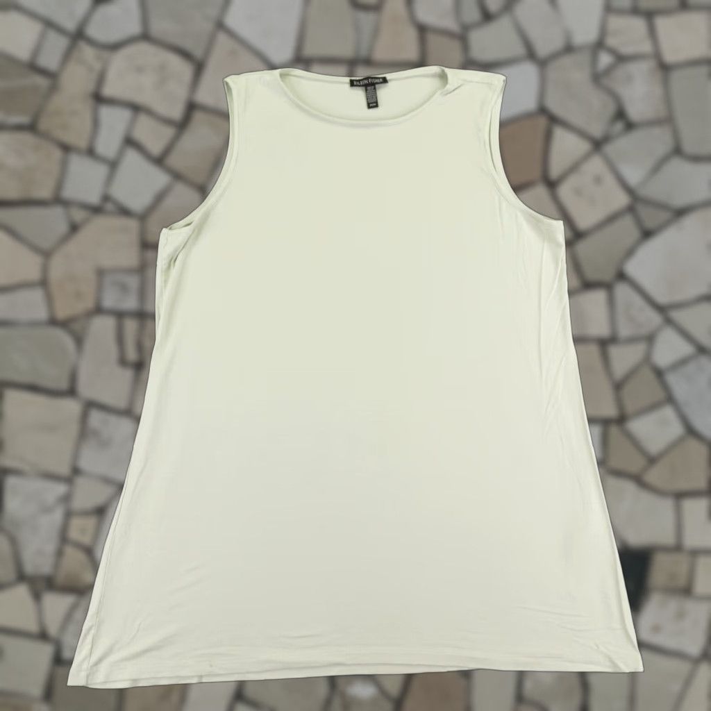 Eileen Fisher VINTAGE Eilleen Fisher Shirt Womens Medium Green Sleeveless Tank Top Blouse Popover Size M / US 6-8 / IT 42-44 - 1 Thumbnail