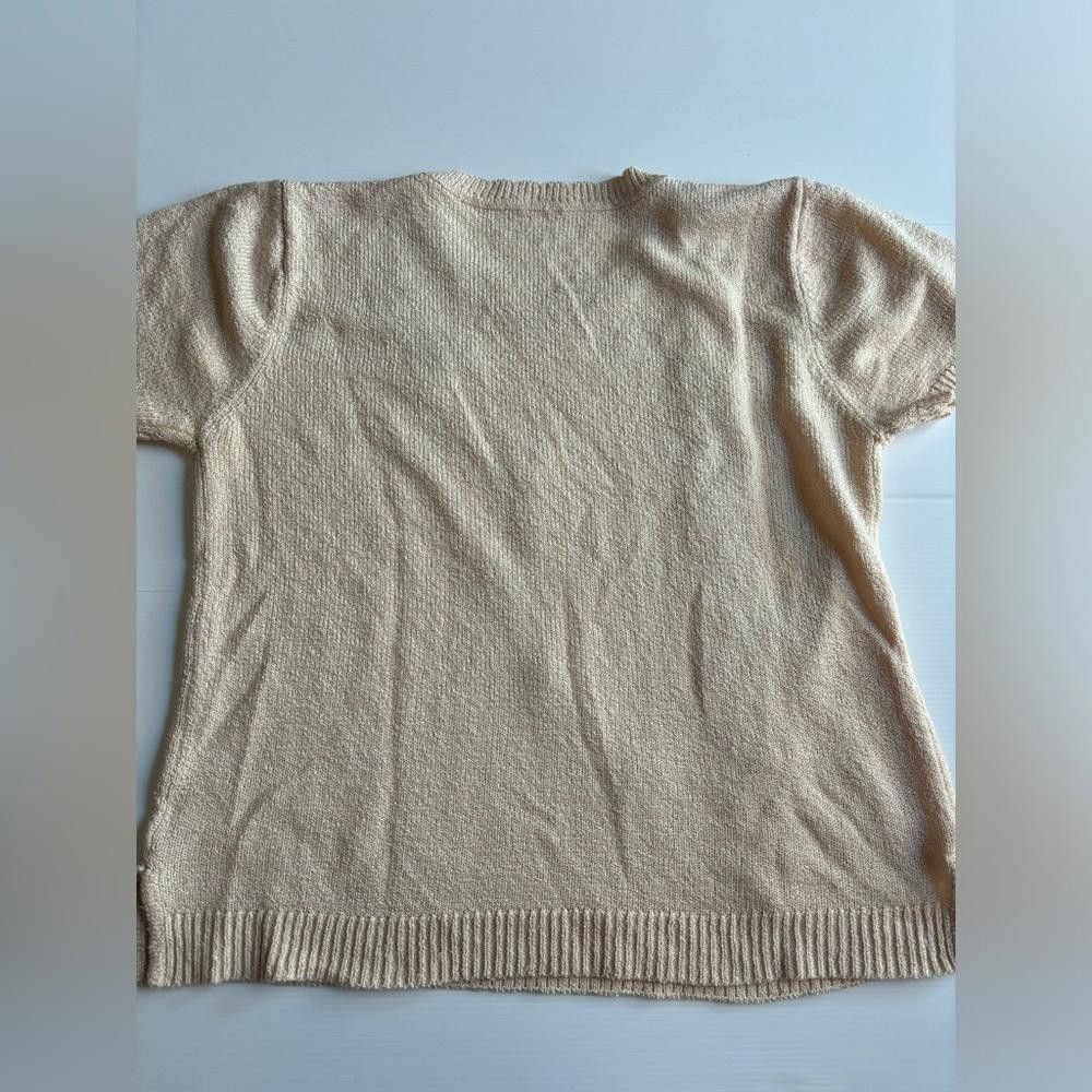 Designer Vintage Embroidered Beaded Knitted Shirt Size L / US 10 / IT 46 - 2 Thumbnail