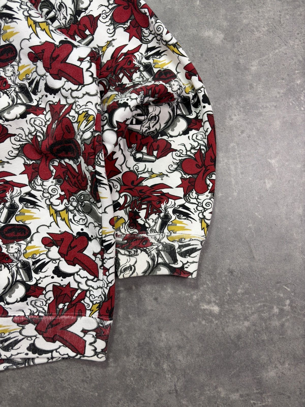 Ecko Unltd. 00s Ecko Unlimited AOP Multilogo Printed Baggy Zip Hoodie XL Size US XL / EU 56 / 4 - 15 Thumbnail