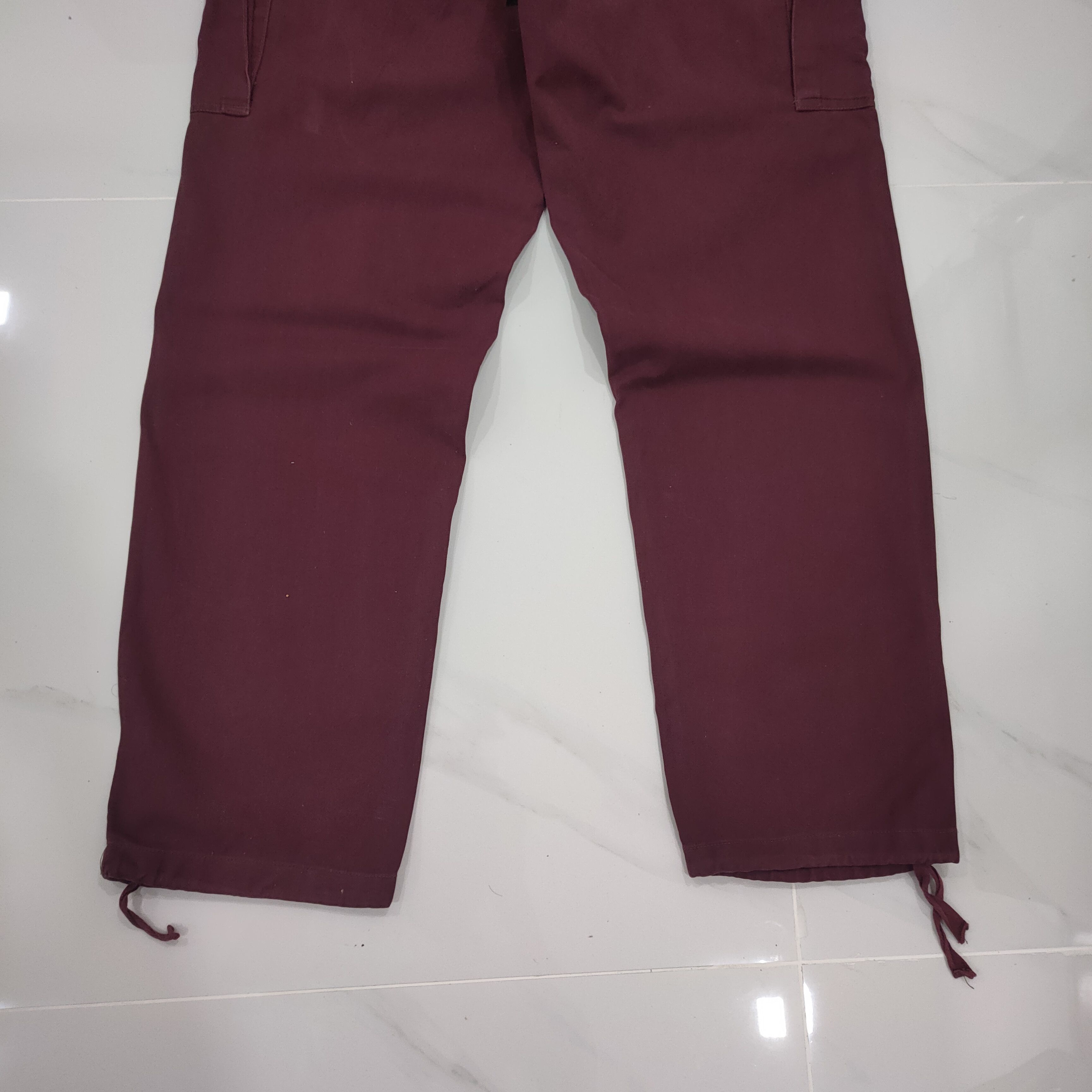 Japanese Brand VINTAGE BUTTON FLY MAROON BAGGY CARGO PANTS Size US 30 / EU 46 - 9 Thumbnail
