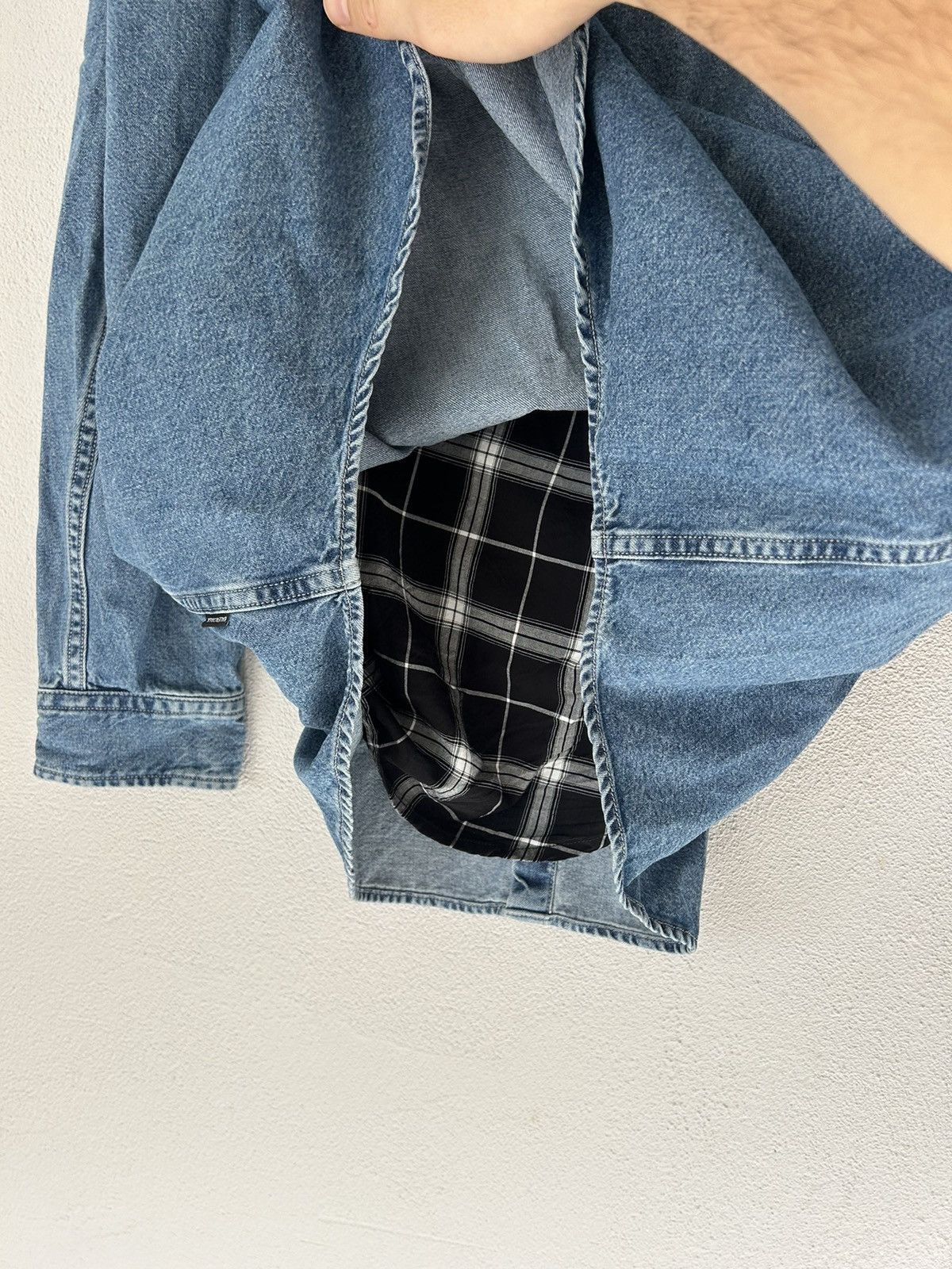 Balenciaga Layered Denim and Flannel Shirt w/ Removable Denim Vest Size US M / EU 48-50 / 2 - 10 Thumbnail