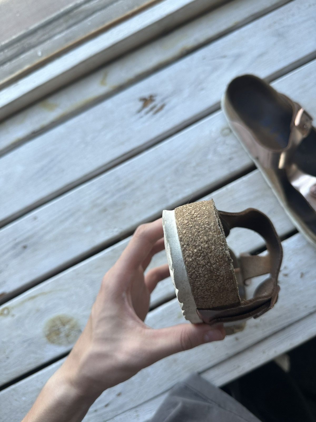 Birkenstock 🚨Vintage Birkenstock 38 pink Luxe Sandals rare slides Size US 8 / IT 38 - 5 Thumbnail