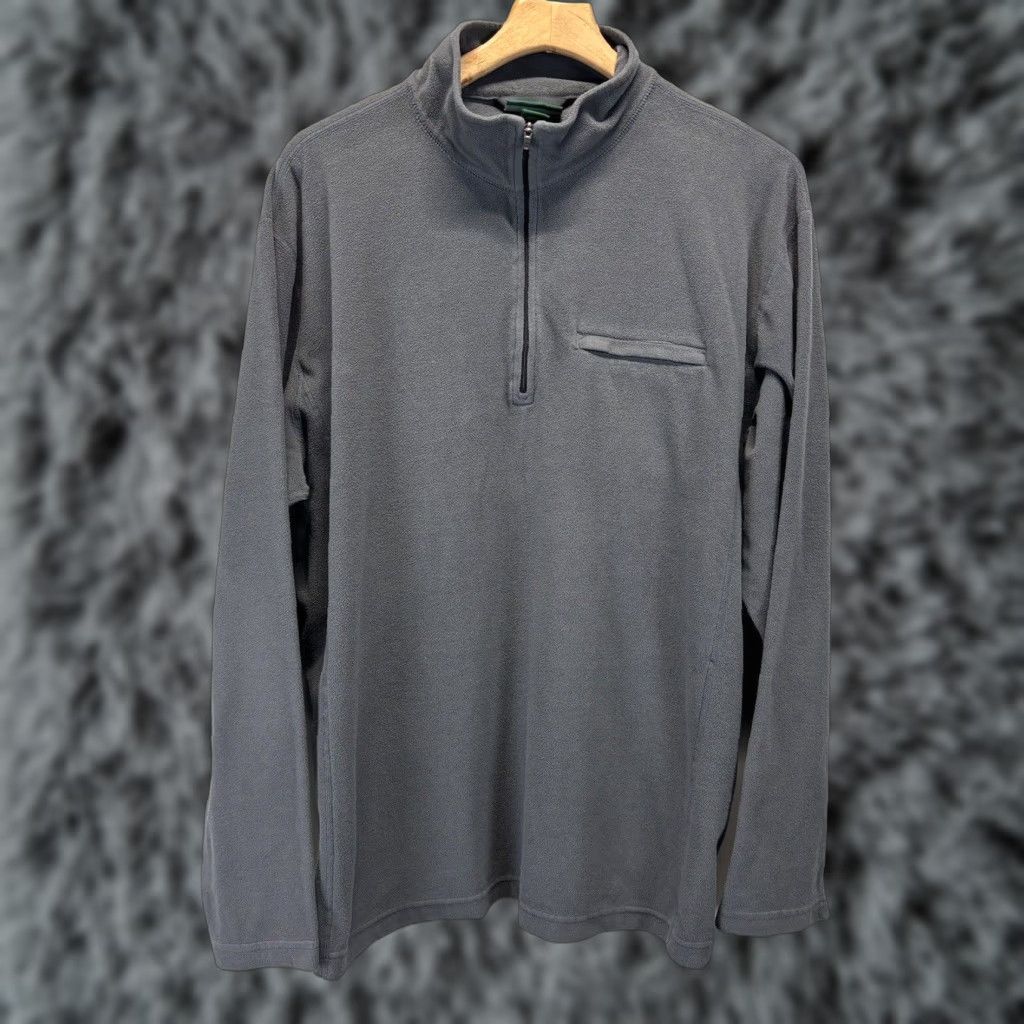 Vintage L.L. Bean Pullover Mens Extra Large Tall Grey Fleece Quarter 1/4 Zip Outdoors Size US XL / EU 56 / 4 - 1 Thumbnail