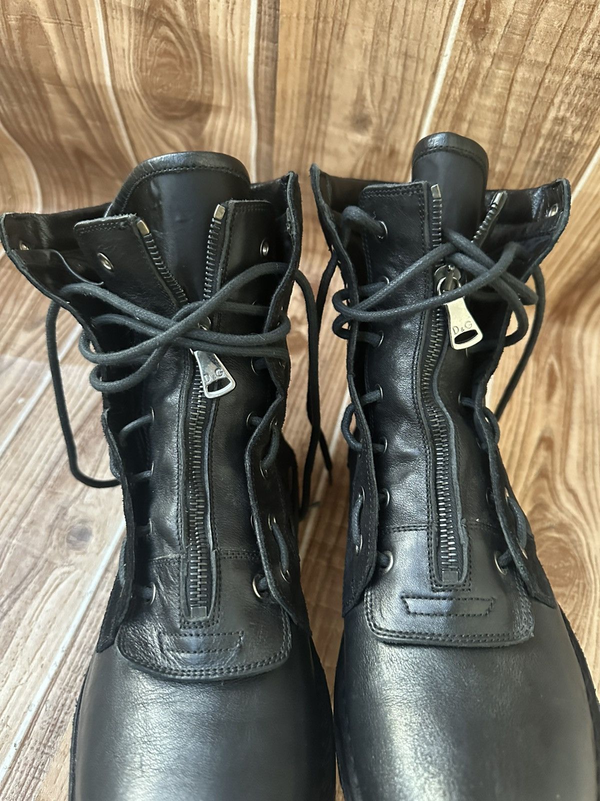 Dolce & Gabbana 00’s Dolce & Gabbana Black Hybrid Zip Boots Size US 9 / EU 42 - 12 Thumbnail