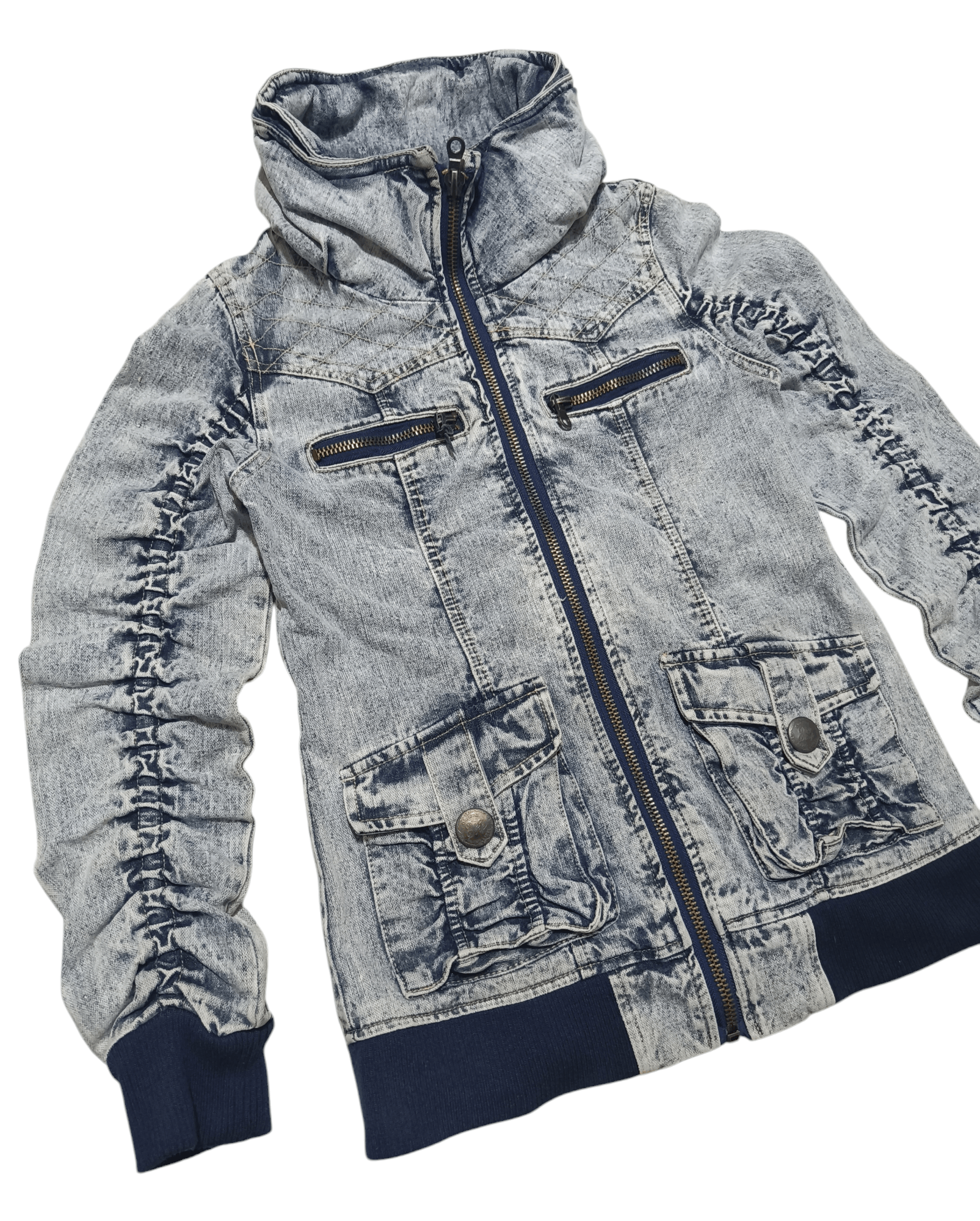 Japanese Brand DIG DEEP Classic Punk Japanese Brand Acid Wash Denim Jacket Size US M / EU 48-50 / 2 - 3 Thumbnail