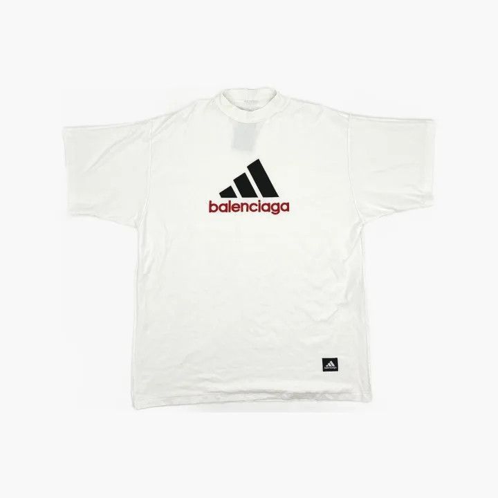 Balenciaga Balenciaga x Adidas Logo Embroidered T-Shirt 0079-2507 Size US L / EU 52-54 / 3 - 3 Thumbnail