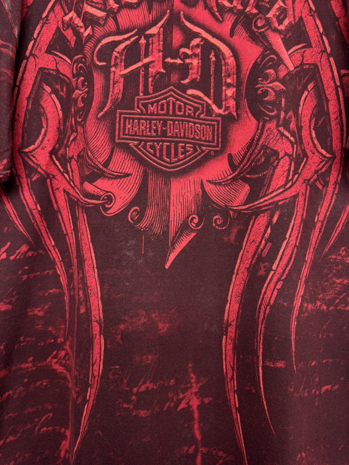 Harley Davidson Sickest Vintage Y2k Rare Harley Davidson All Print T-Shirt Size US L / EU 52-54 / 3 - 11 Thumbnail