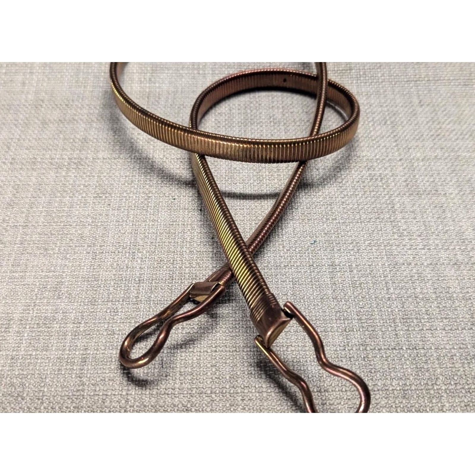 Vintage VINTAGE GLAM belt METAL gold copper 32 HOLLYWOOD 1990s STATEMENT slim Size ONE SIZE - 8 Thumbnail