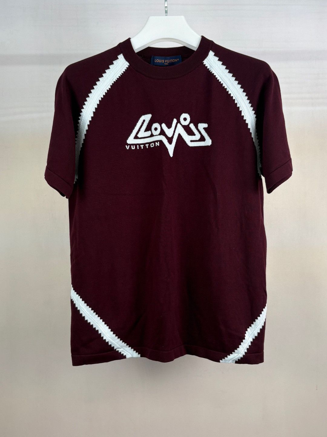 Louis Vuitton Louis Vuitton Logo Script Knit T-Shirt M Size US M / EU 48-50 / 2 - 1 Thumbnail