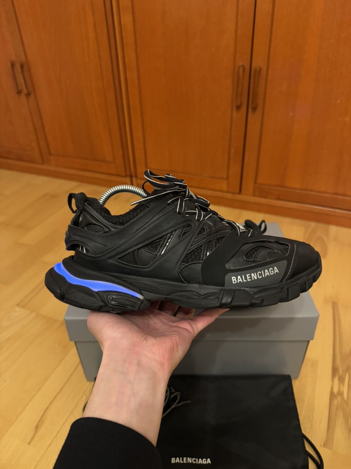 Balenciaga Balenciaga LED Track Triple Black Size US 7 / EU 40 - 3 Thumbnail