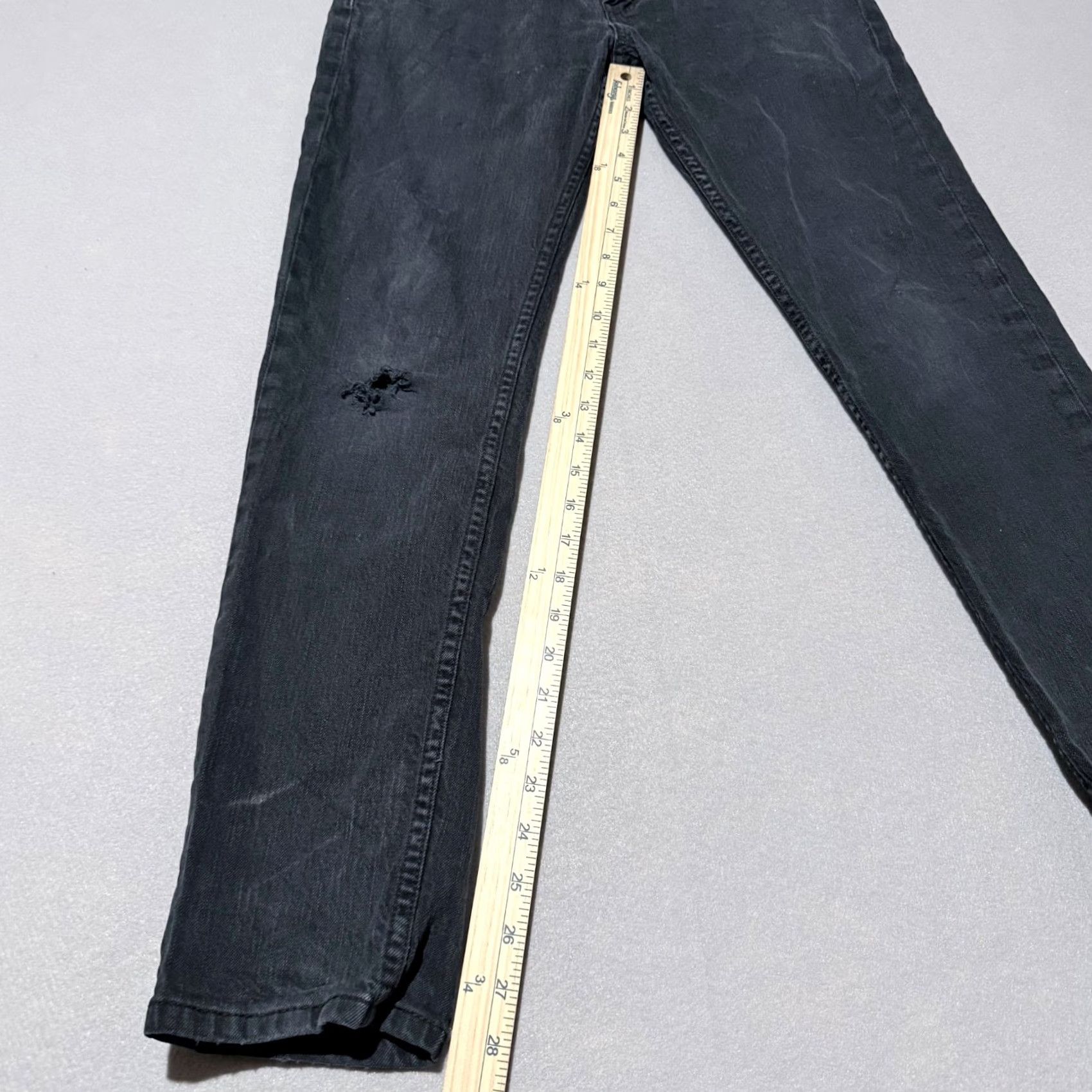 Levi's Levi's Jeans Men's Black Denim Distressed Slim Fit Mid-Rise 30X30 5-Pocket City USA Classic Womens Mens Boys Girls Size US 30 / EU 46 - 5 Thumbnail