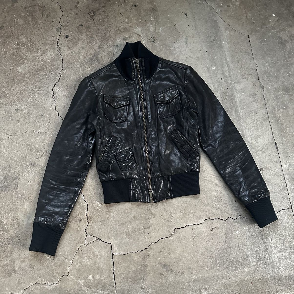 Armani Armani Jeans Vintage Vera pelle Leather Jacket Size XS / US 0-2 / IT 36-38 - 2 Thumbnail