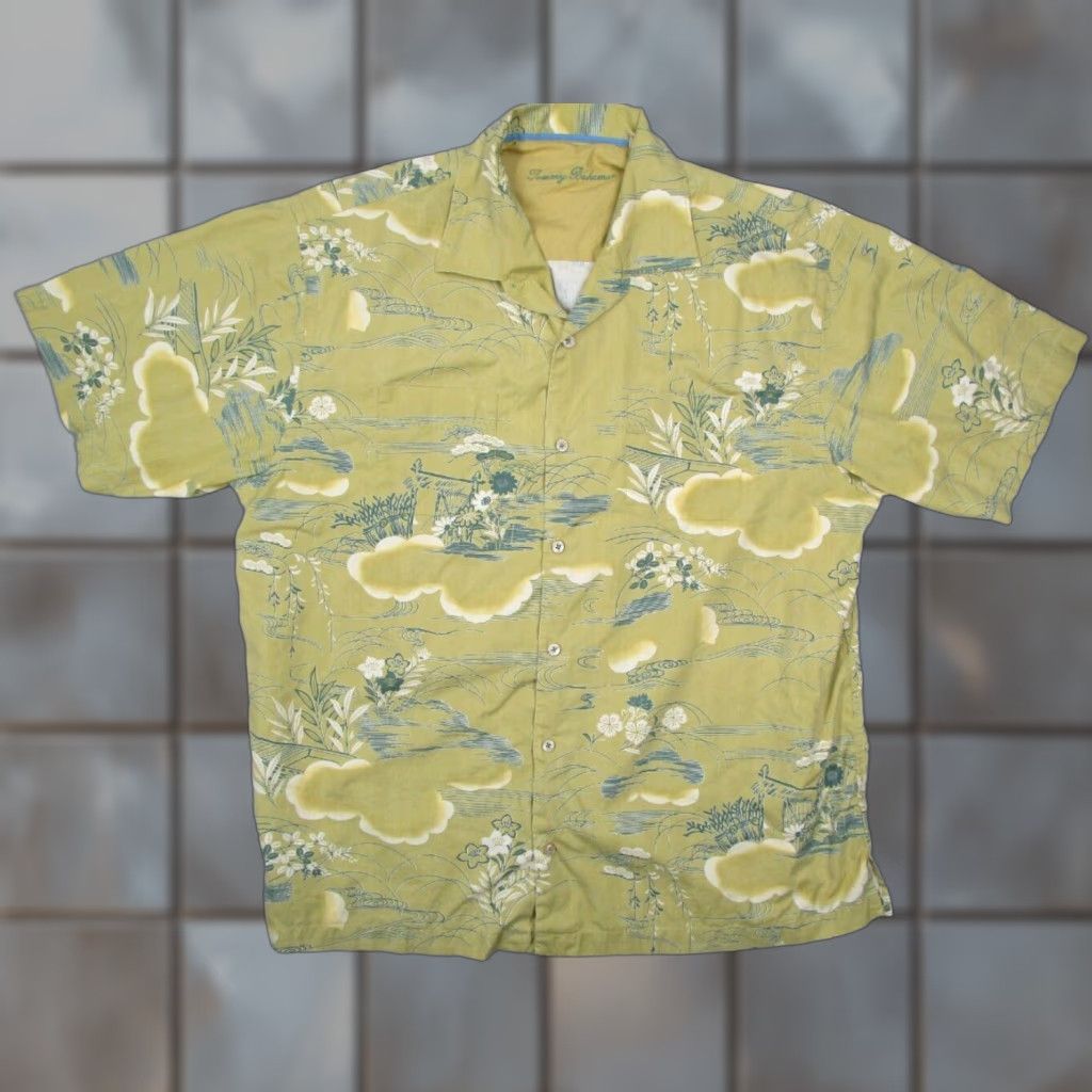 Tommy Bahama Tommy Bahama Shirt Men Extra Large Green Floral Button Up Silk Blend Hawaii Mens Size US XL / EU 56 / 4 - 1 Thumbnail