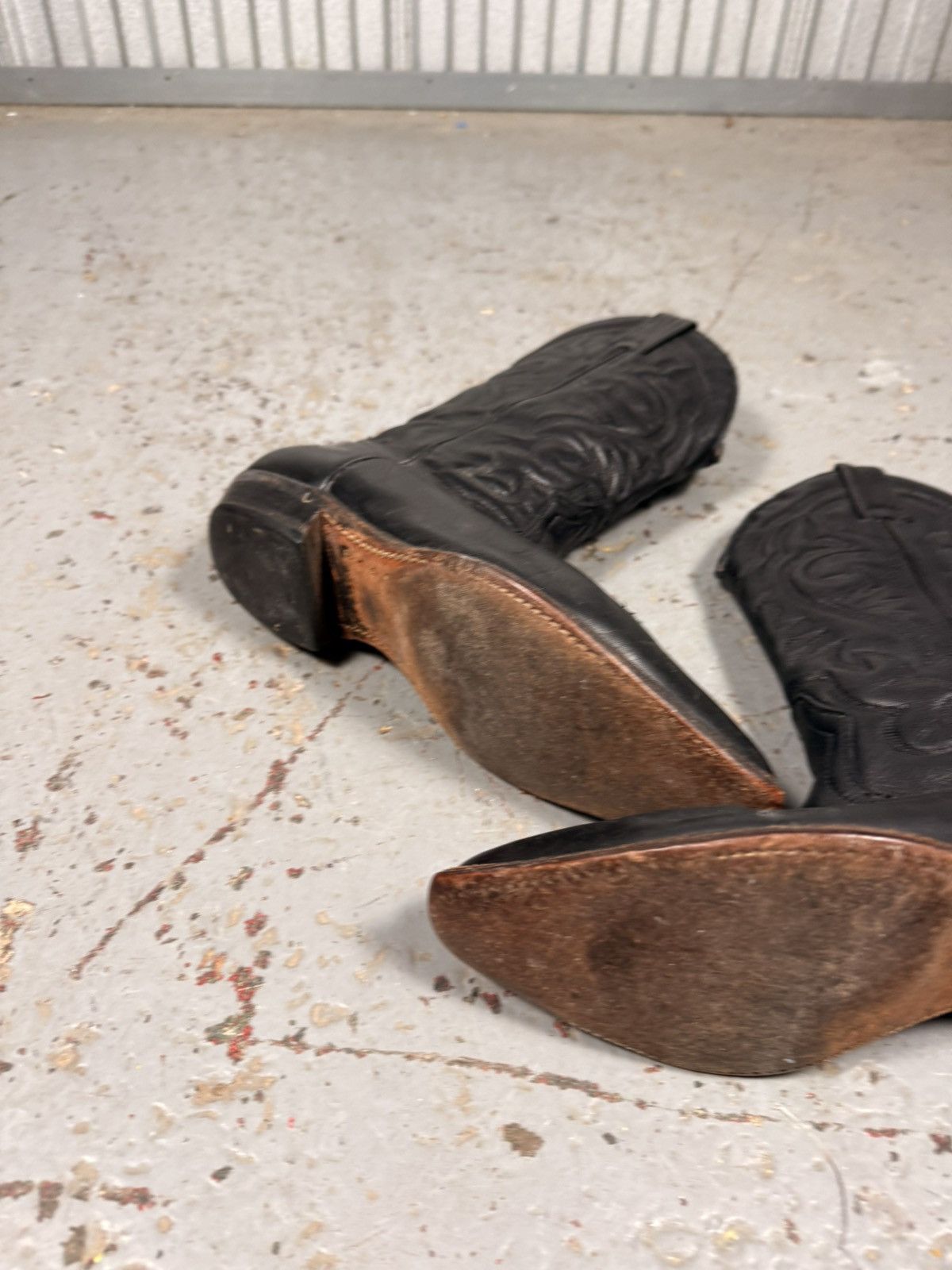 Boulet 90s Vintage Boulet Canada Made All Black Cowboy Boots Size US 7.5 / EU 40-41 - 6 Thumbnail