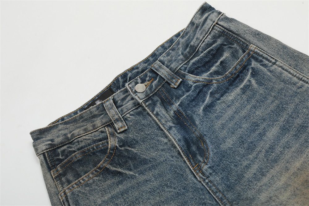 Japanese Brand × Jean Men's loose wide-leg street style distressed jeans Size US 32 / EU 48 - 4 Thumbnail
