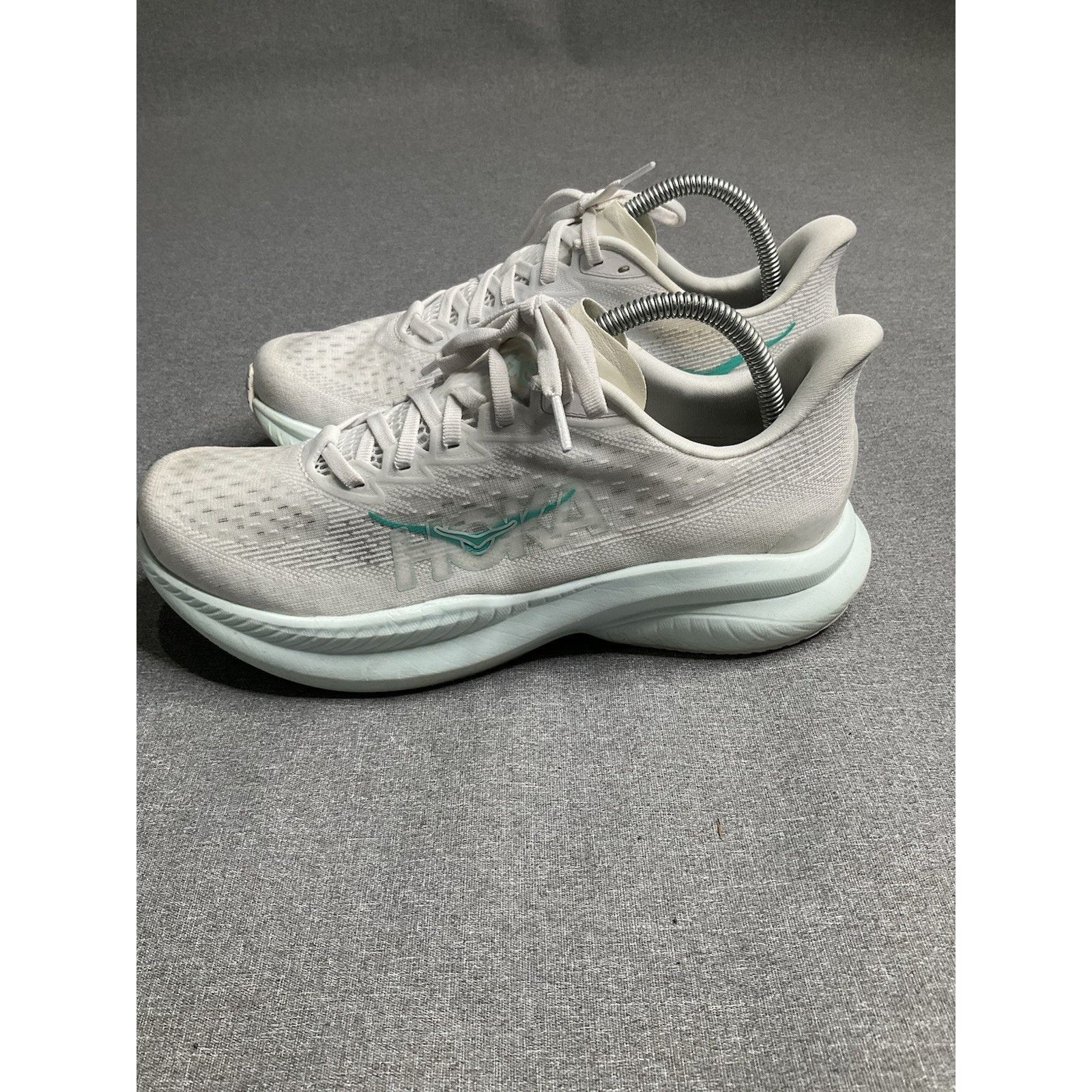 Hoka Hoka One One Mach 6 Frost White Blue Running Shoes US 9.5 B. Size US 9.5 / IT 39.5 - 1 Thumbnail