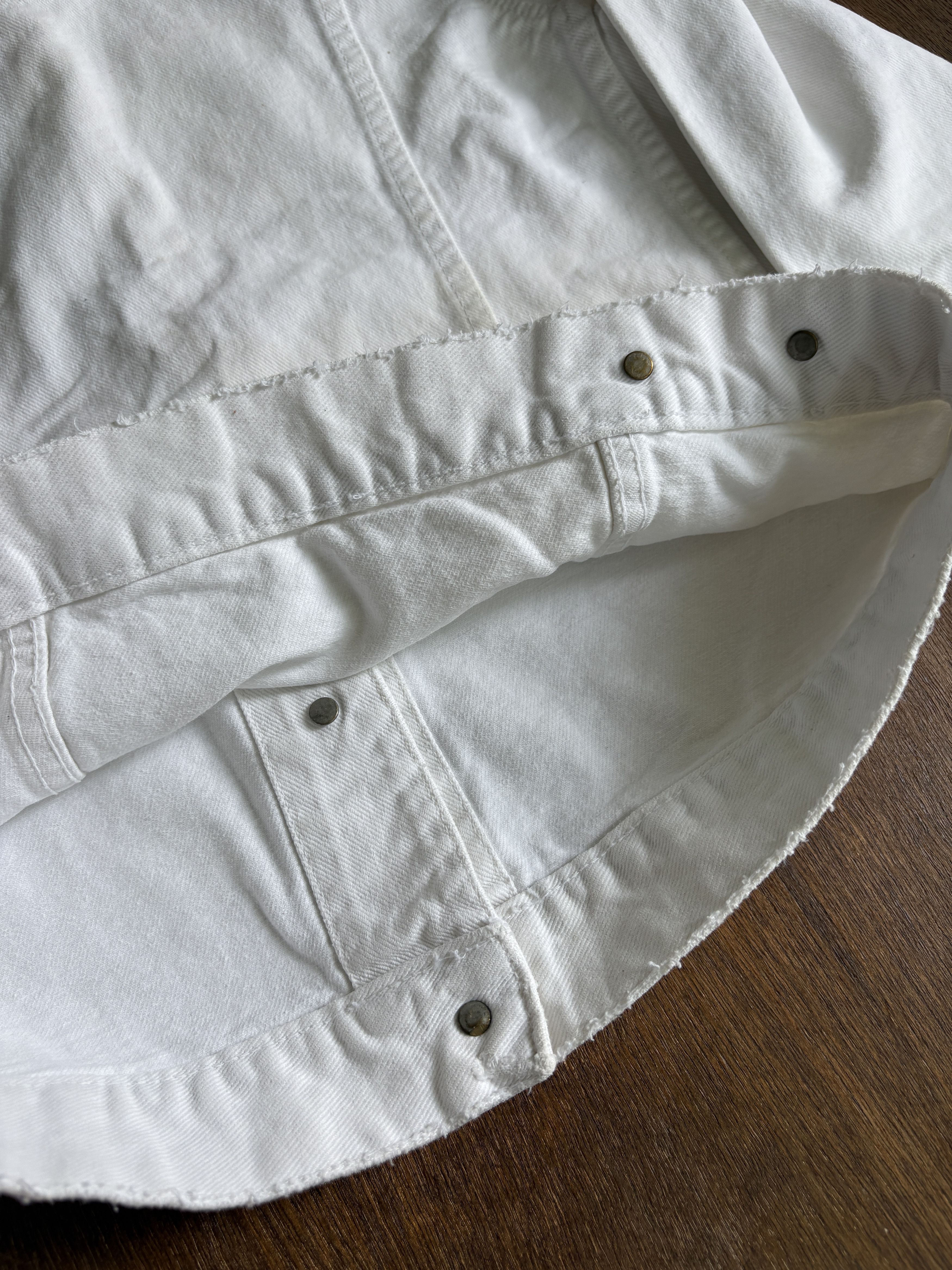 Helmut Lang HELMUT LANG Vintage White Denim Jacket Size US S / EU 44-46 / 1 - 8 Thumbnail